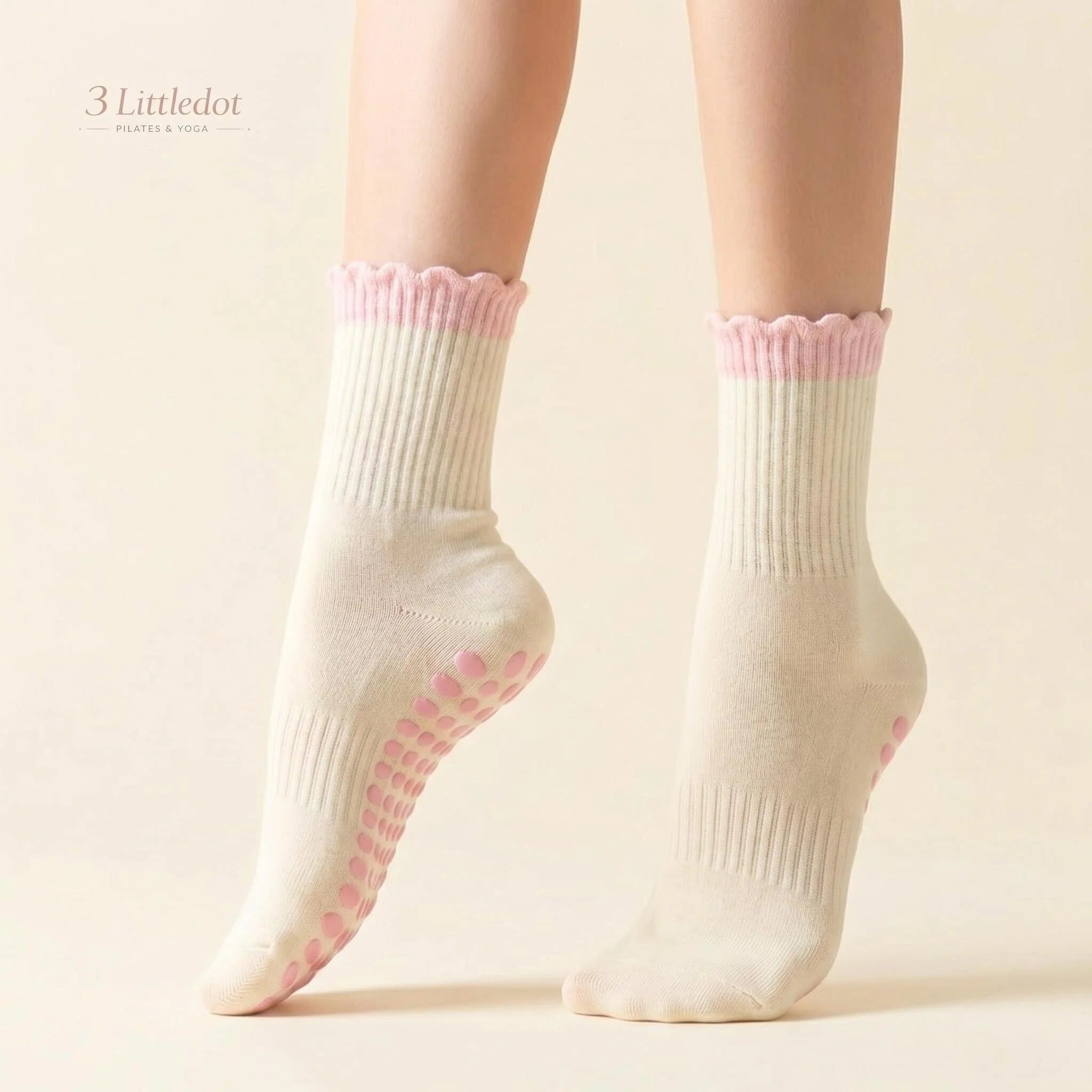 Varsity Club | Soft Stripe Crew Grip Socks