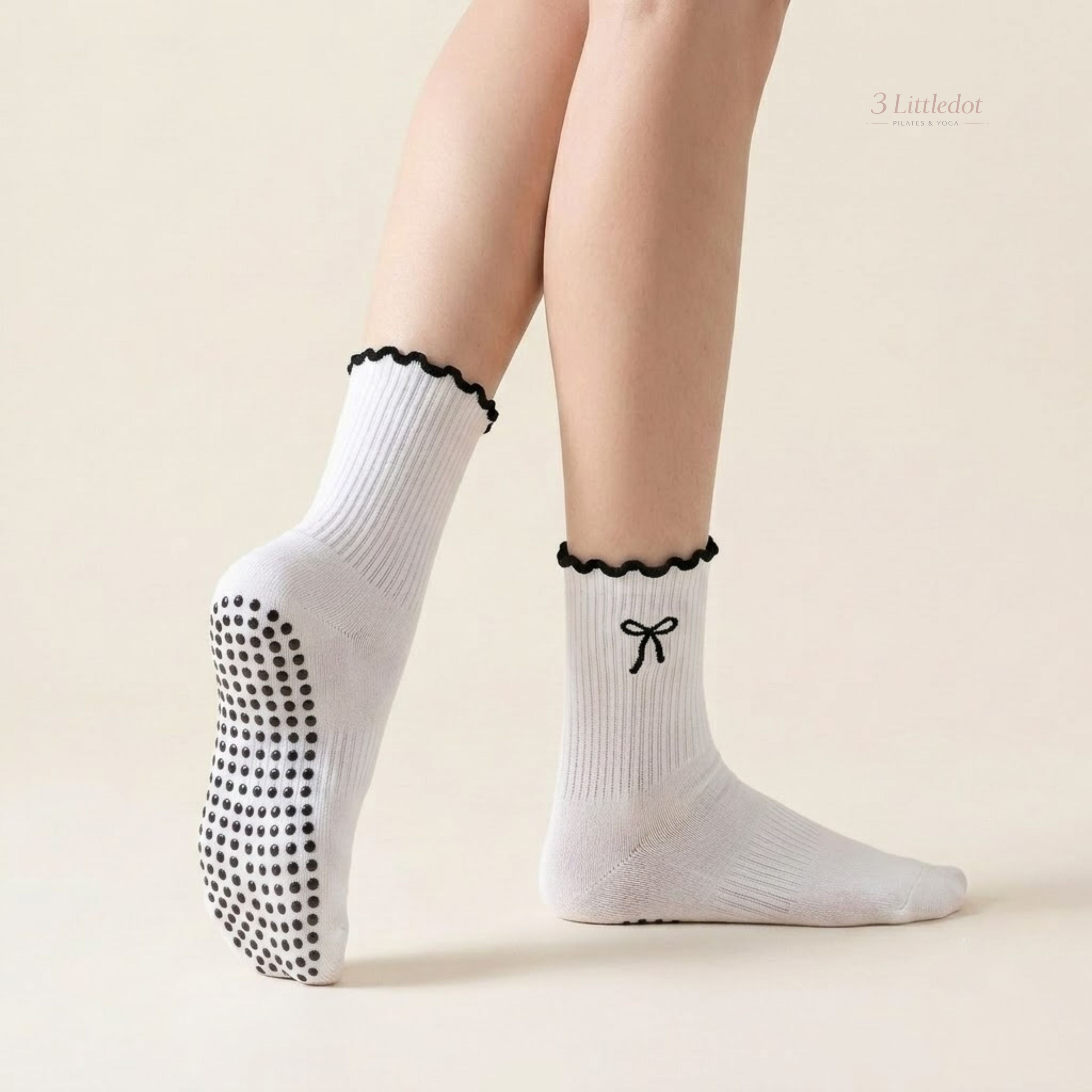 Little Joy | Ruffle Ribbon Crew Grip Socks