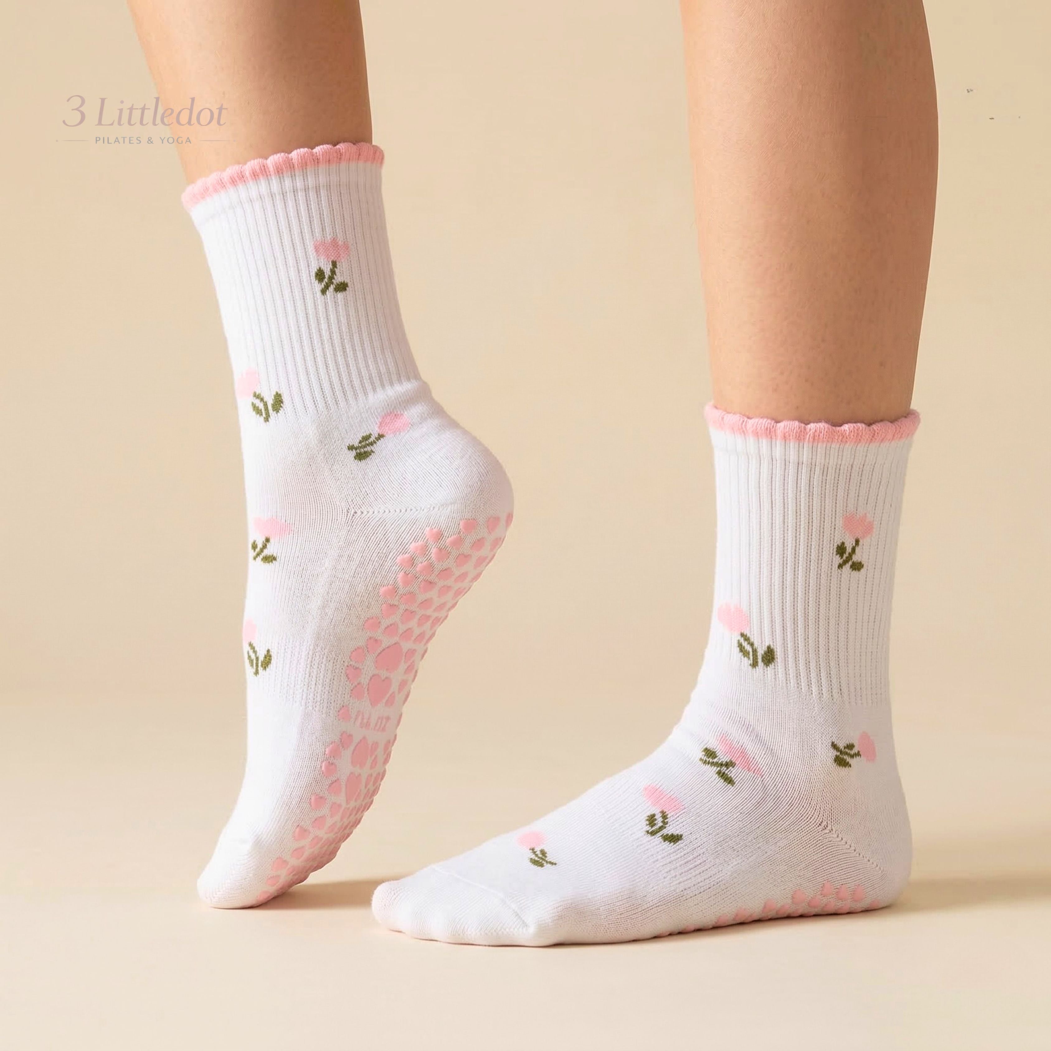 Little Joy | Tiny Motif Crew Grip Socks