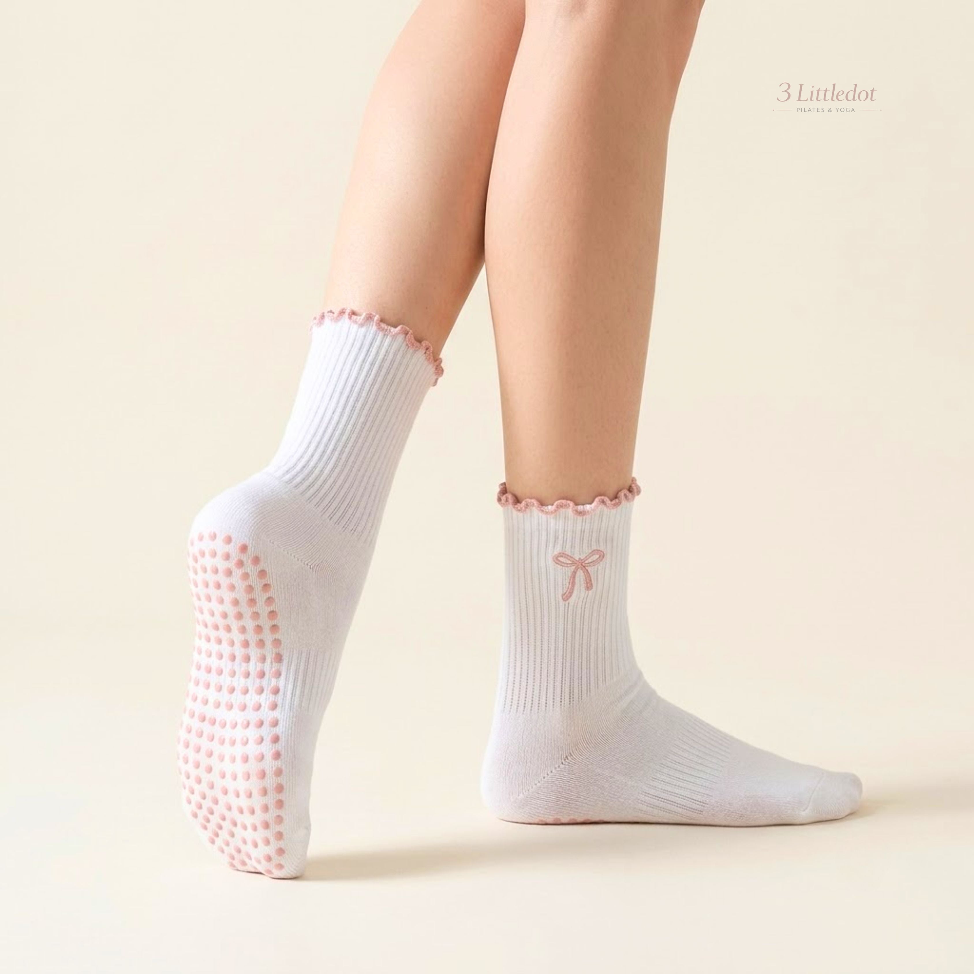 Little Joy | Ruffle Ribbon Crew Grip Socks