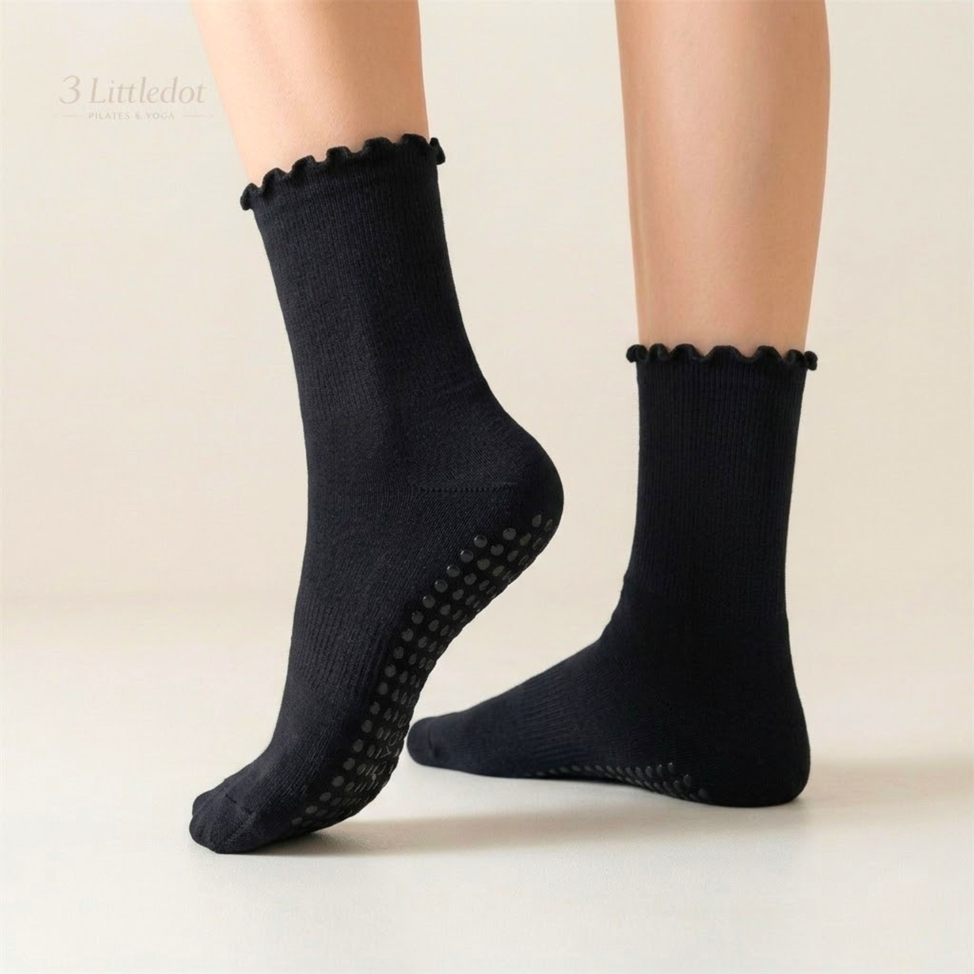 Everyday Dot | Ruffle Crew-Grip Socks