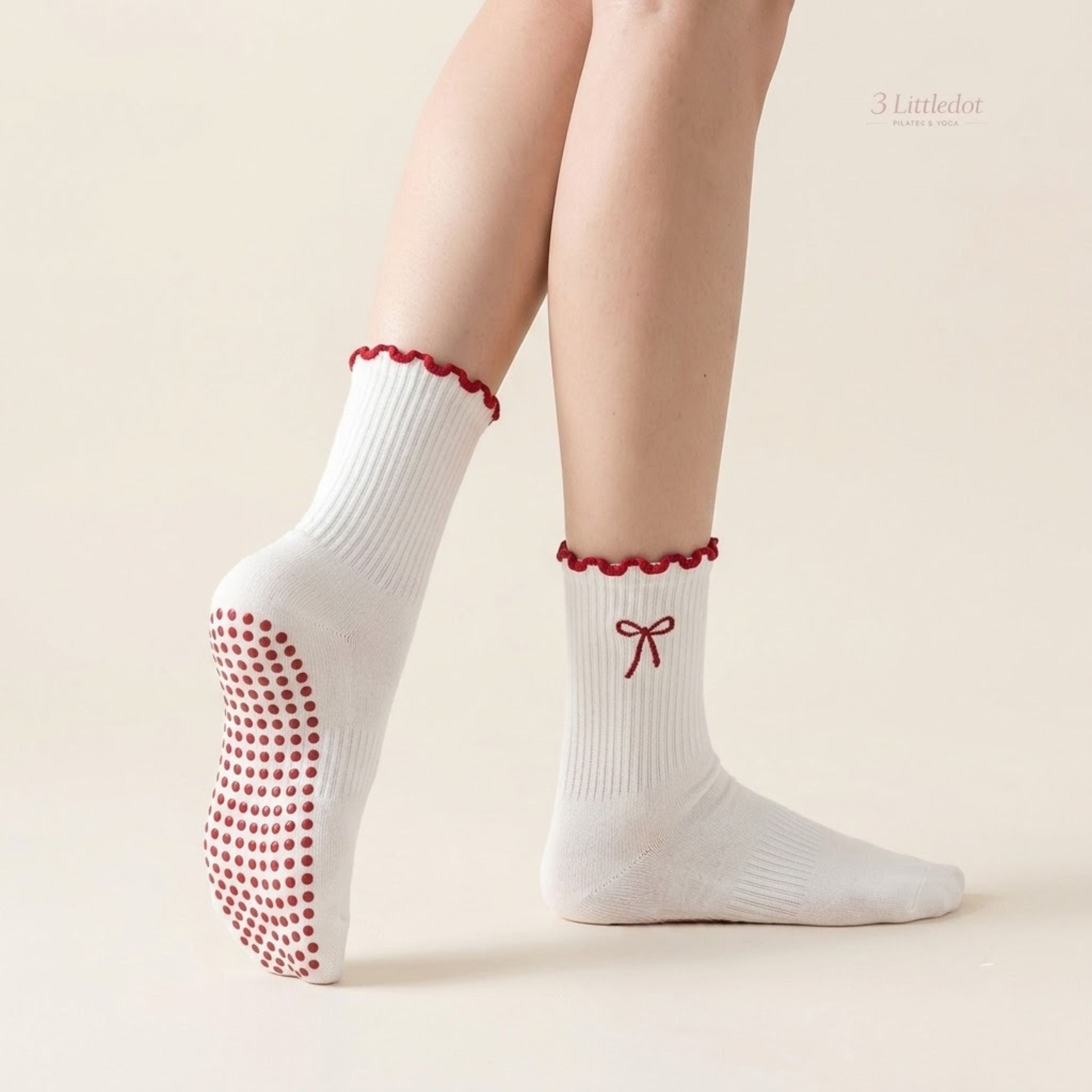 Little Joy | Ruffle Ribbon Crew Grip Socks