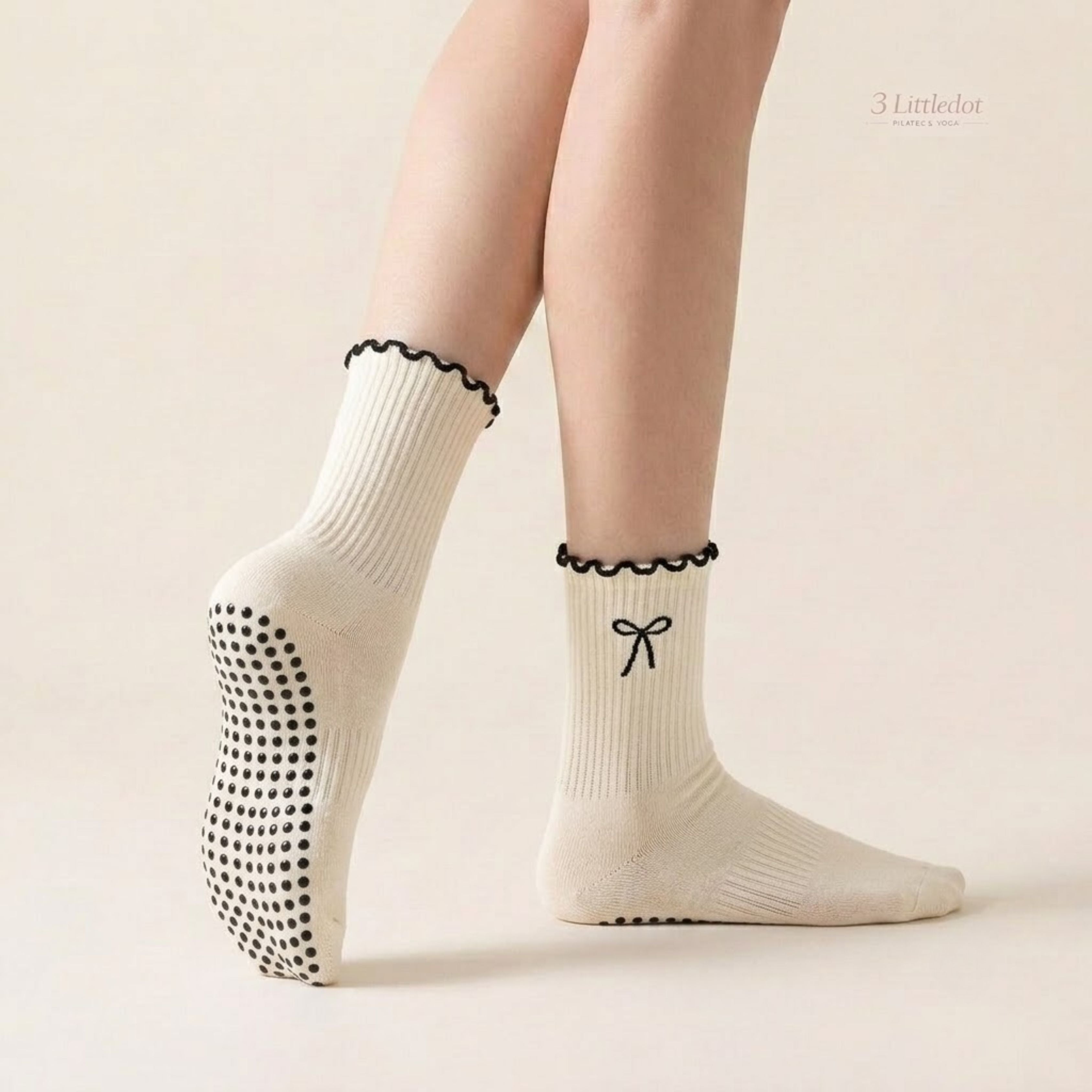 Little Joy | Ruffle Ribbon Crew Grip Socks