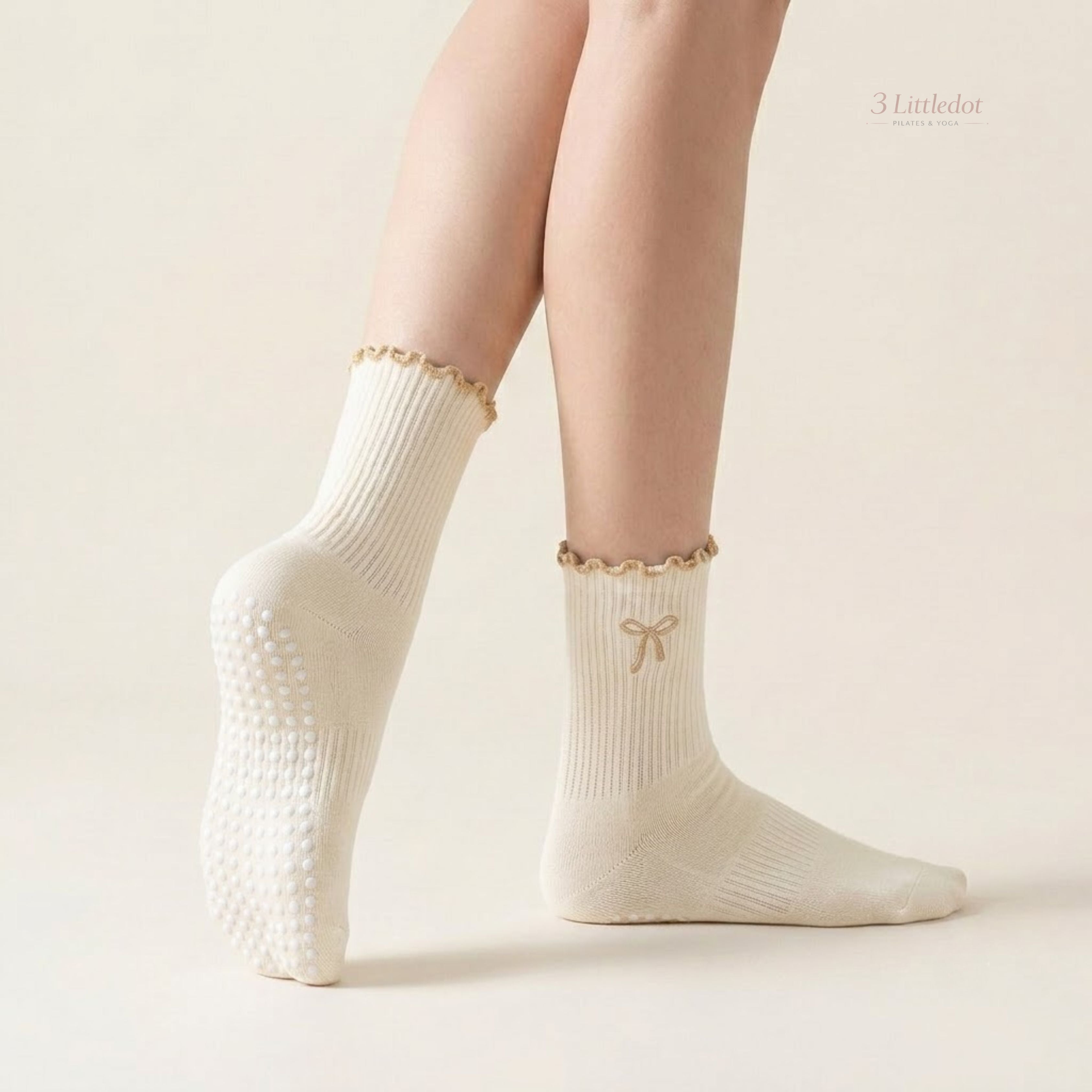 Little Joy | Ruffle Ribbon Crew Grip Socks