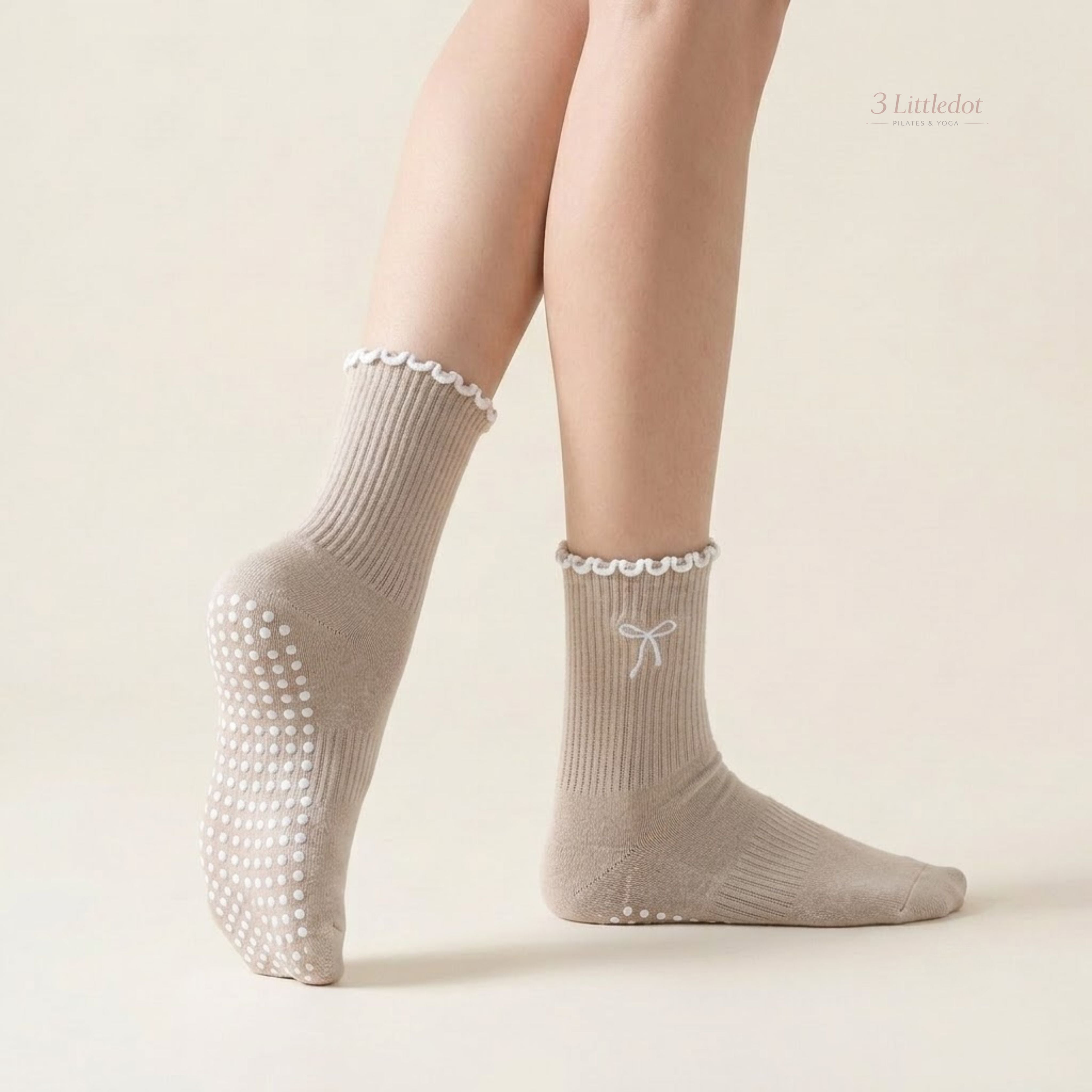 Little Joy | Ruffle Ribbon Crew Grip Socks