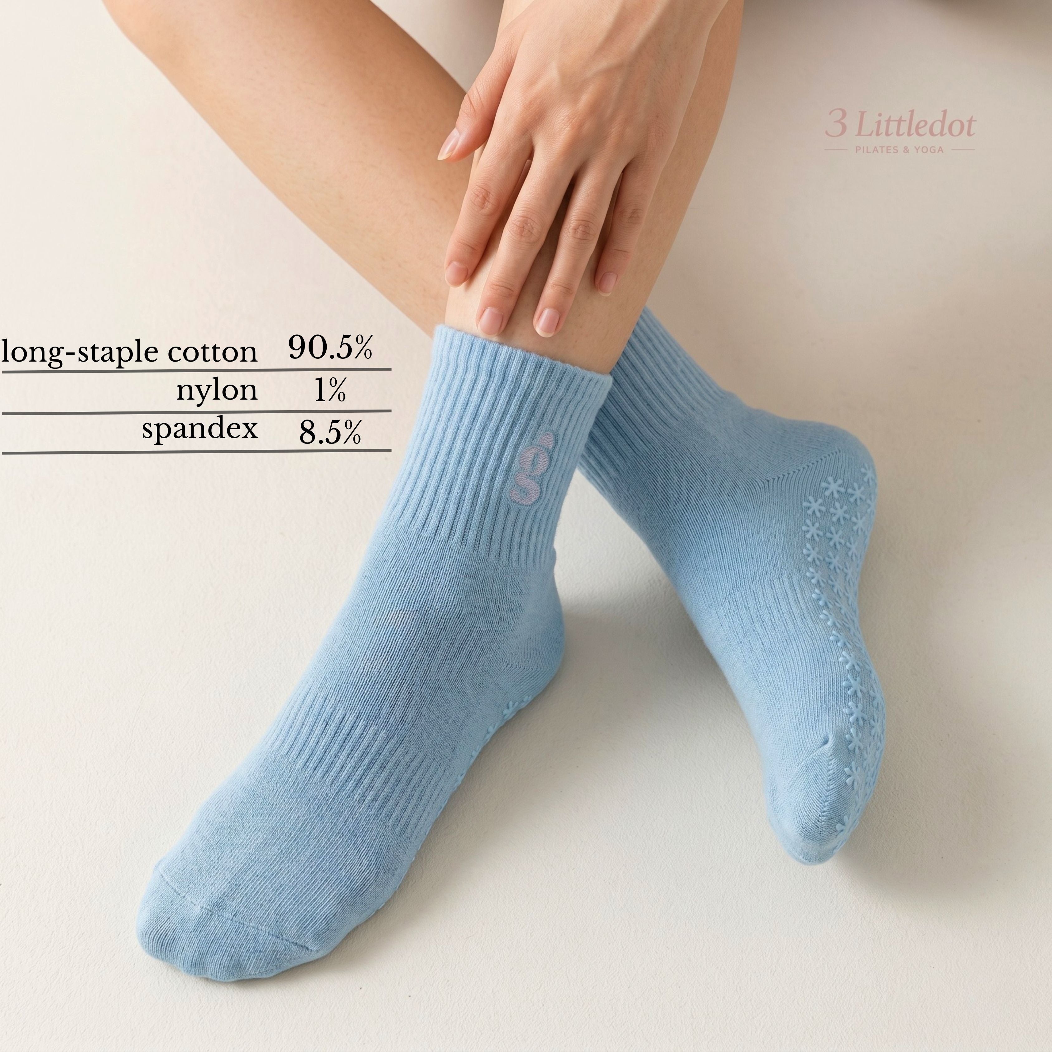 Varsity Club | Soft Stripe Crew Grip Socks