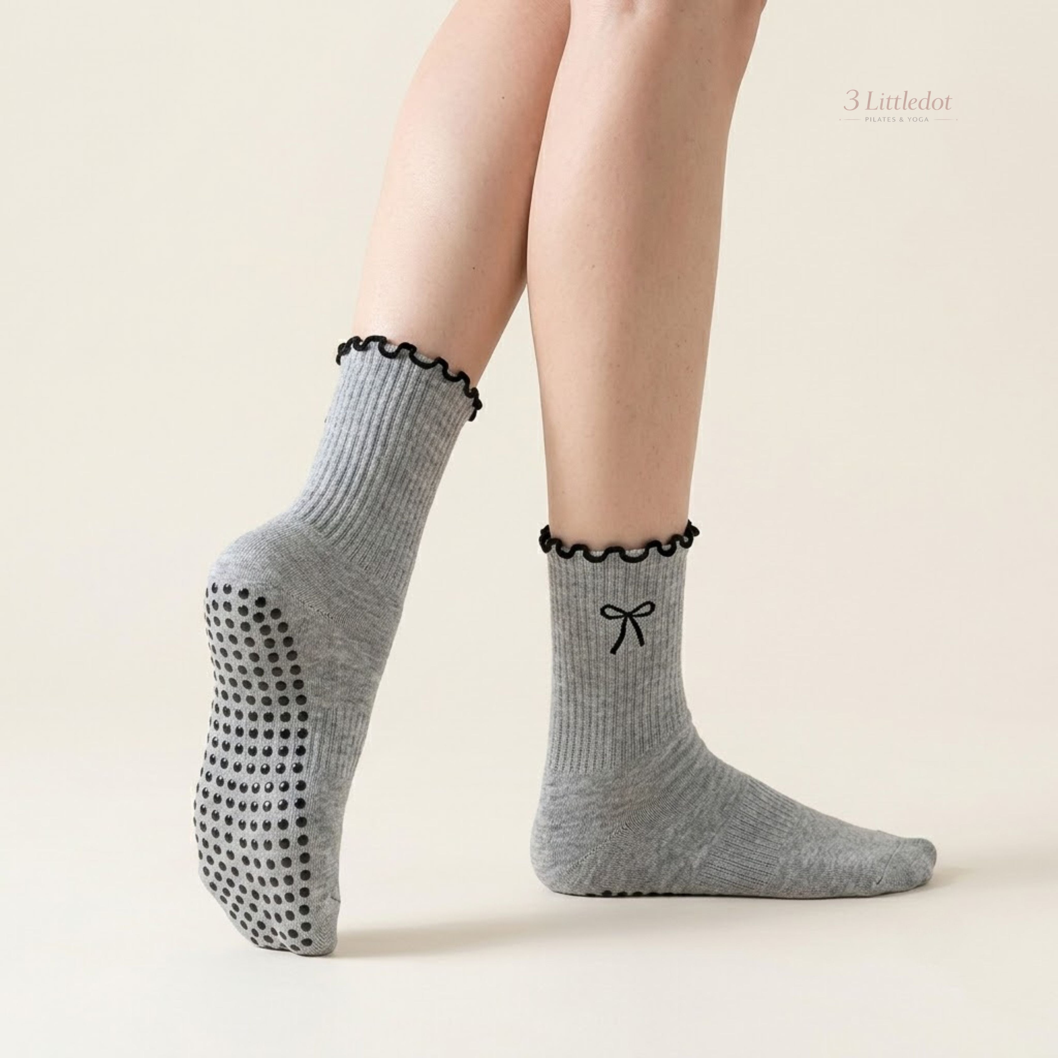 Little Joy | Ruffle Ribbon Crew Grip Socks
