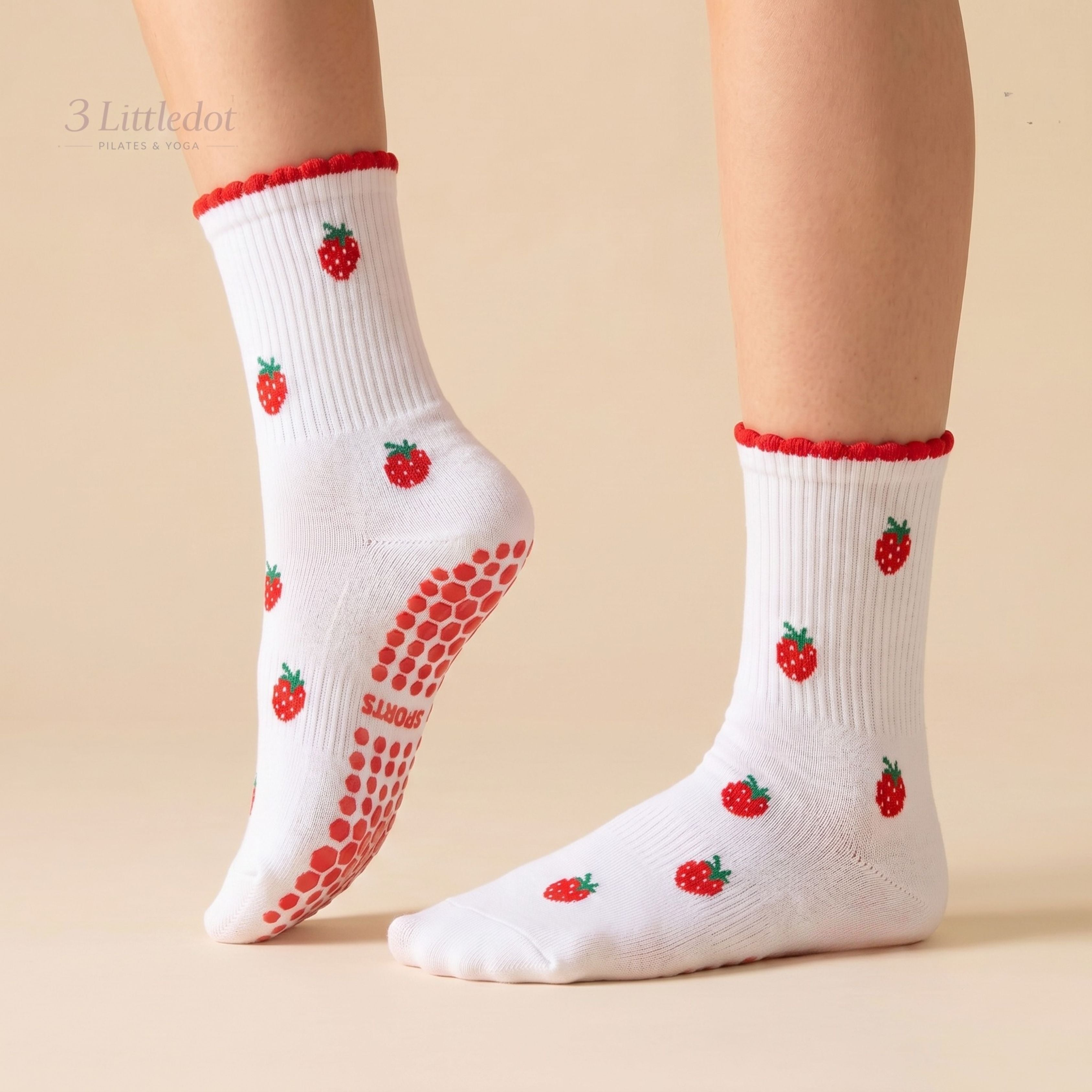 Little Joy | Tiny Motif Crew Grip Socks
