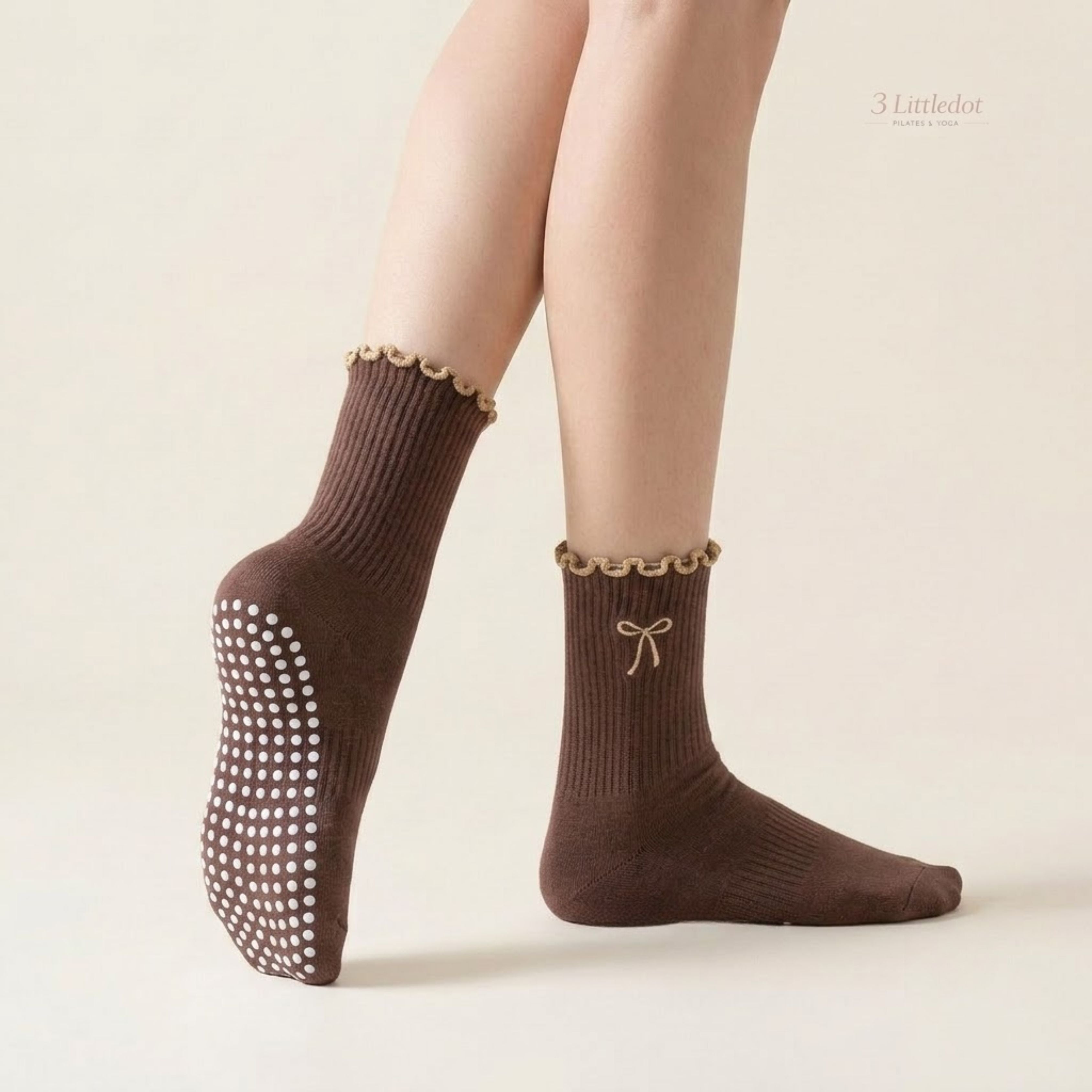 Little Joy | Ruffle Ribbon Crew Grip Socks