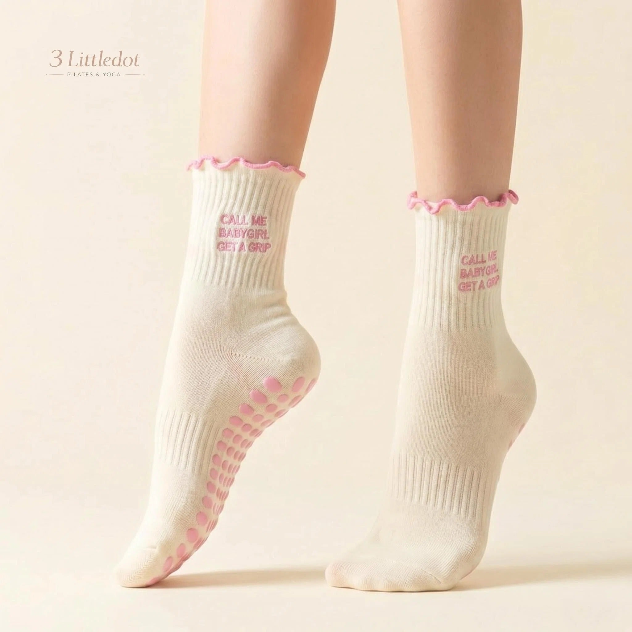Varsity Club | Soft Stripe Crew Grip Socks