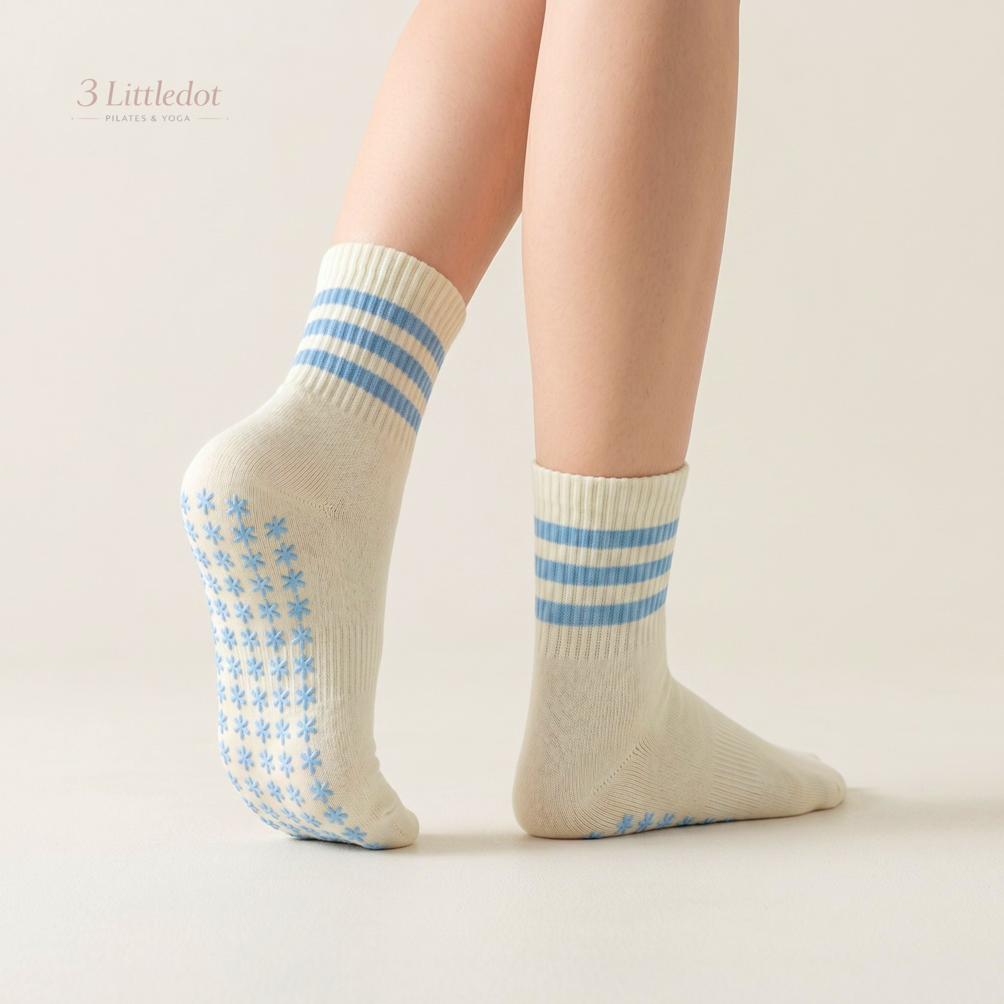 Varsity Club | Soft Stripe Crew Grip Socks