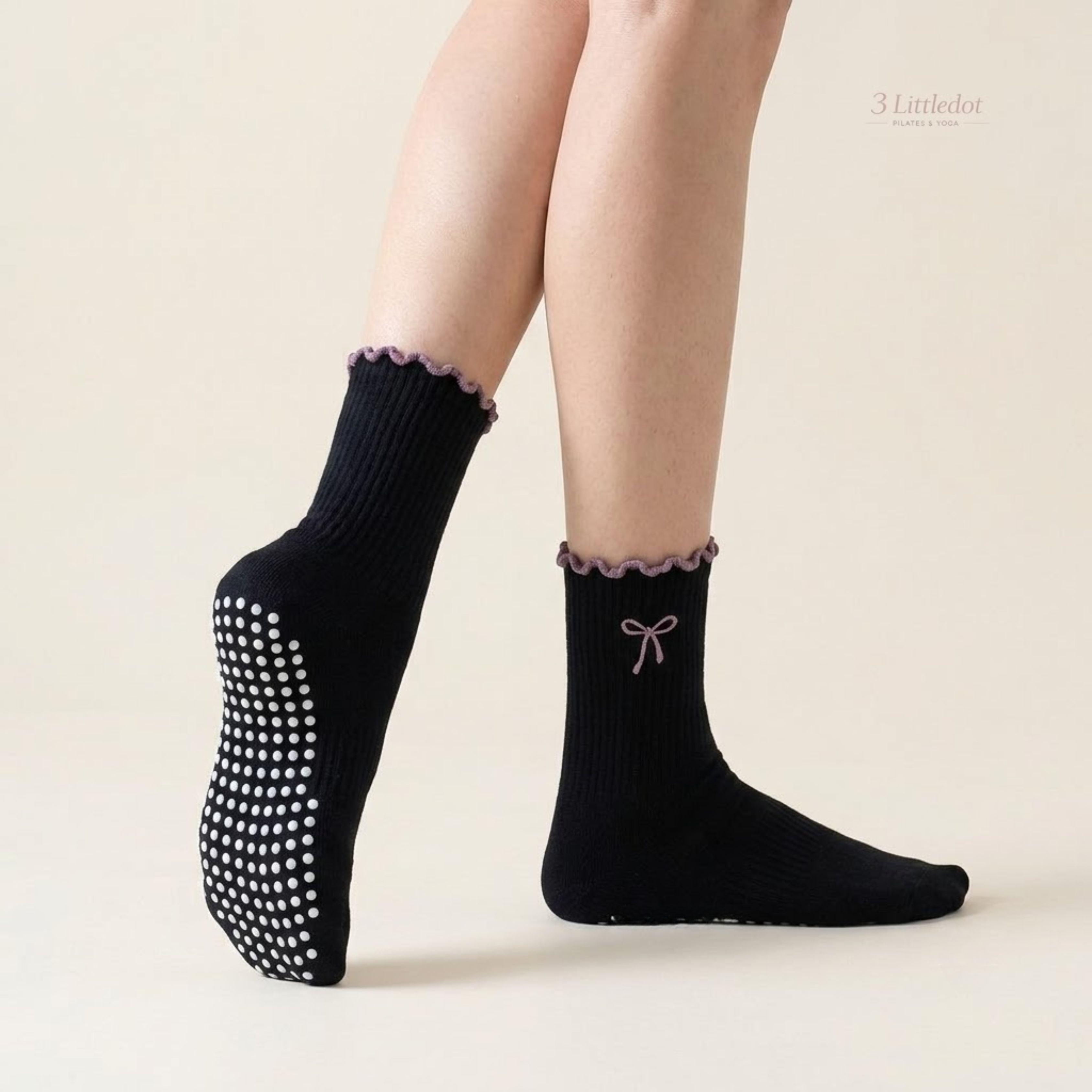 Little Joy | Ruffle Ribbon Crew Grip Socks