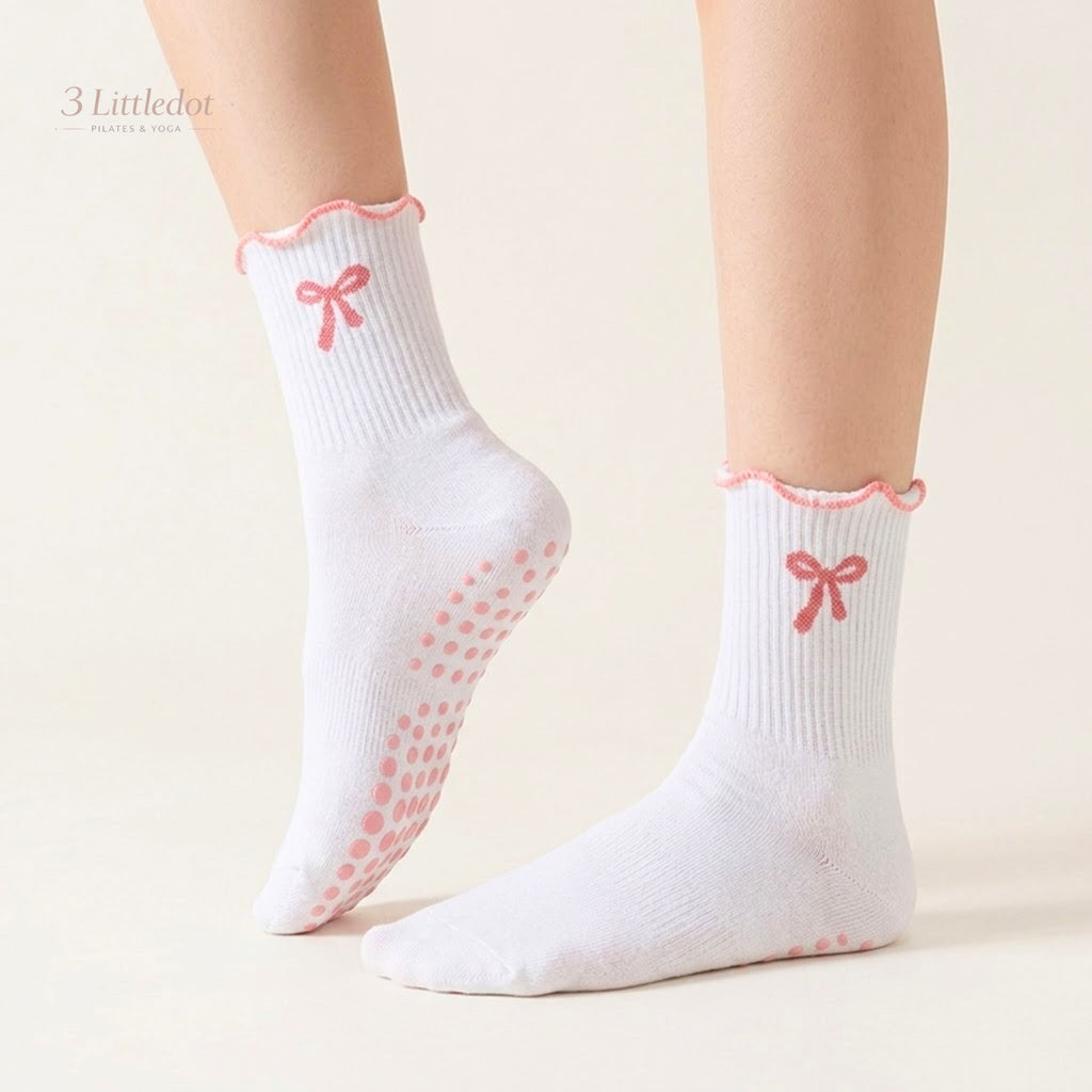 Little Joy | Ruffle Ribbon Crew Grip Socks