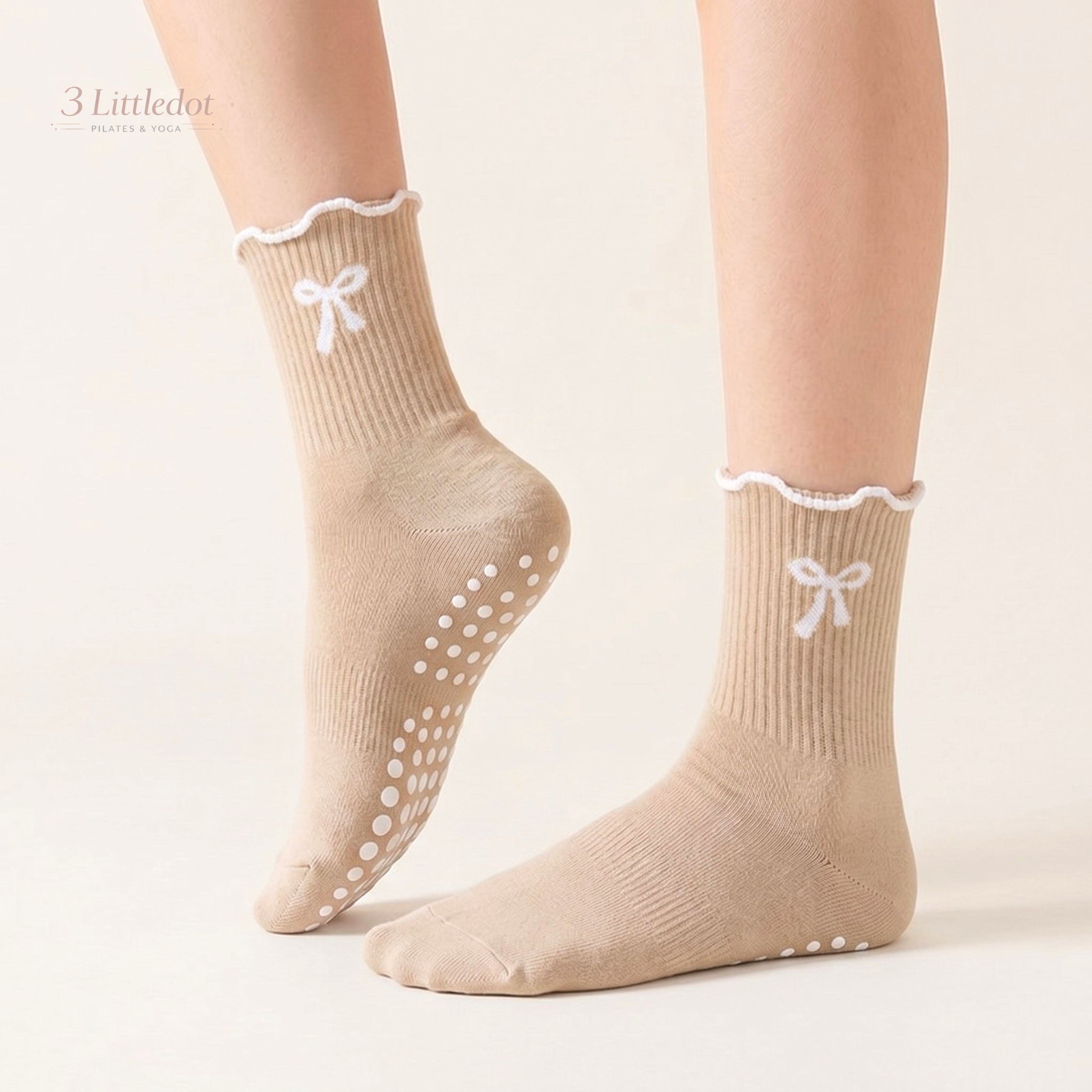 Little Joy | Ruffle Ribbon Crew Grip Socks