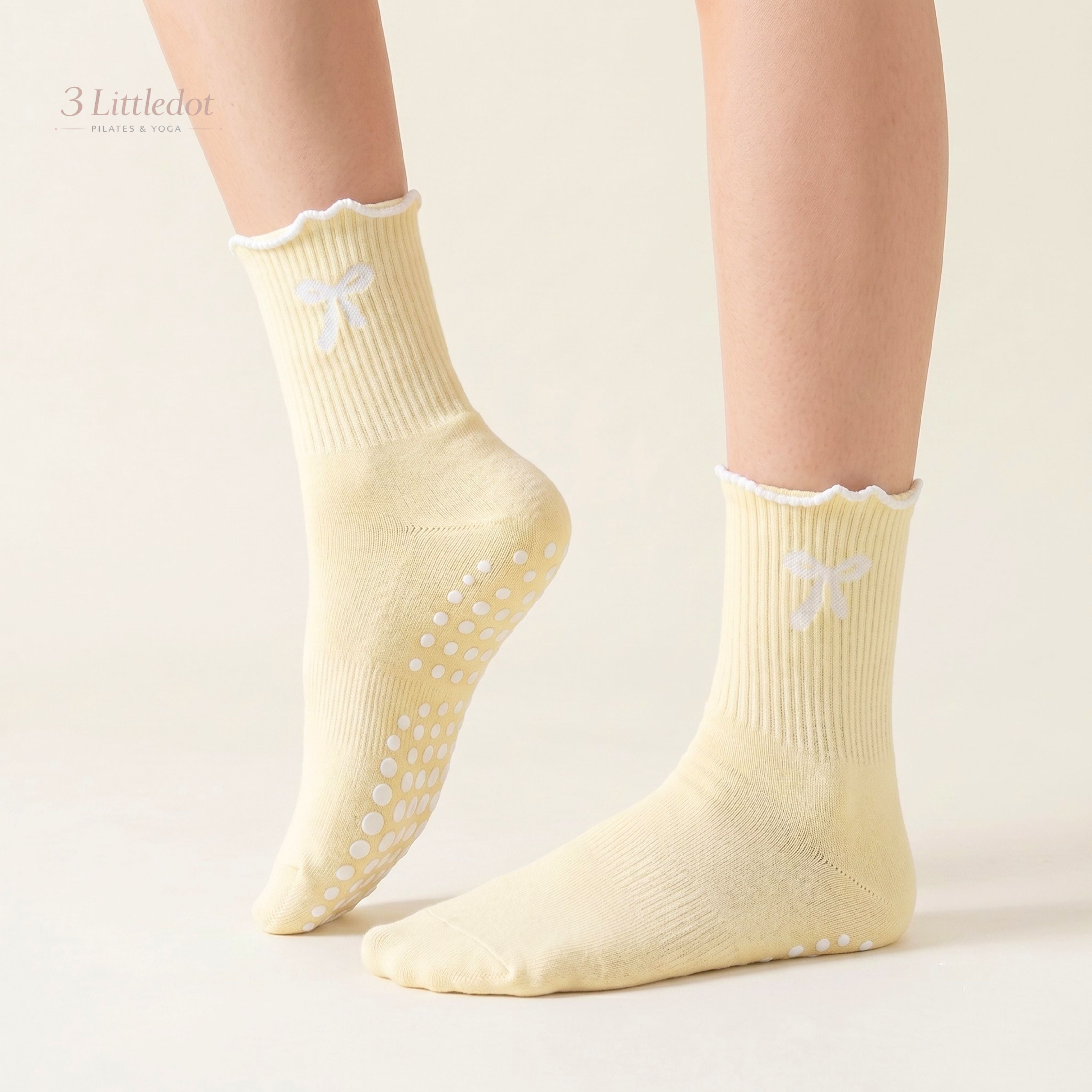 Little Joy | Ruffle Ribbon Crew Grip Socks