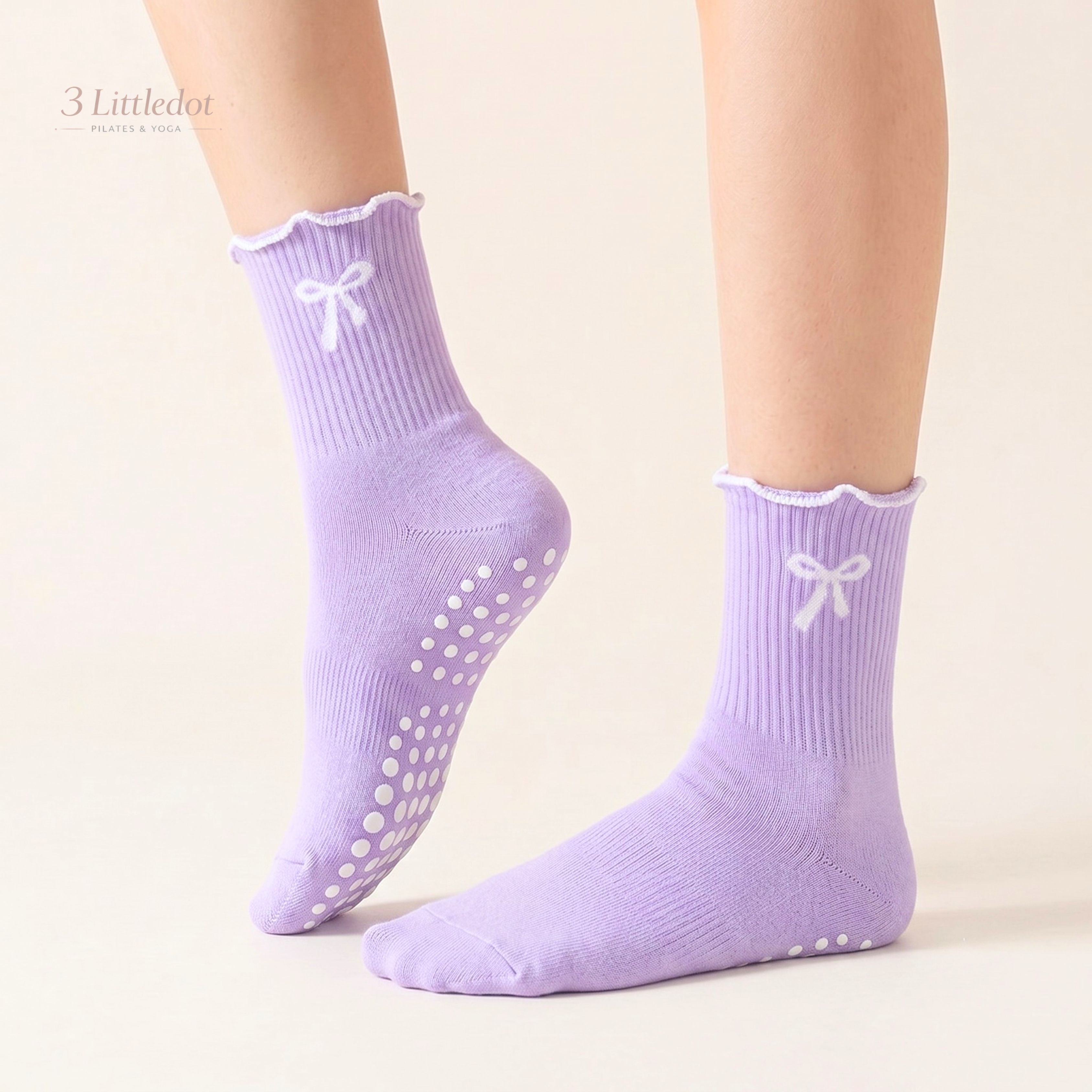Little Joy | Ruffle Ribbon Crew Grip Socks