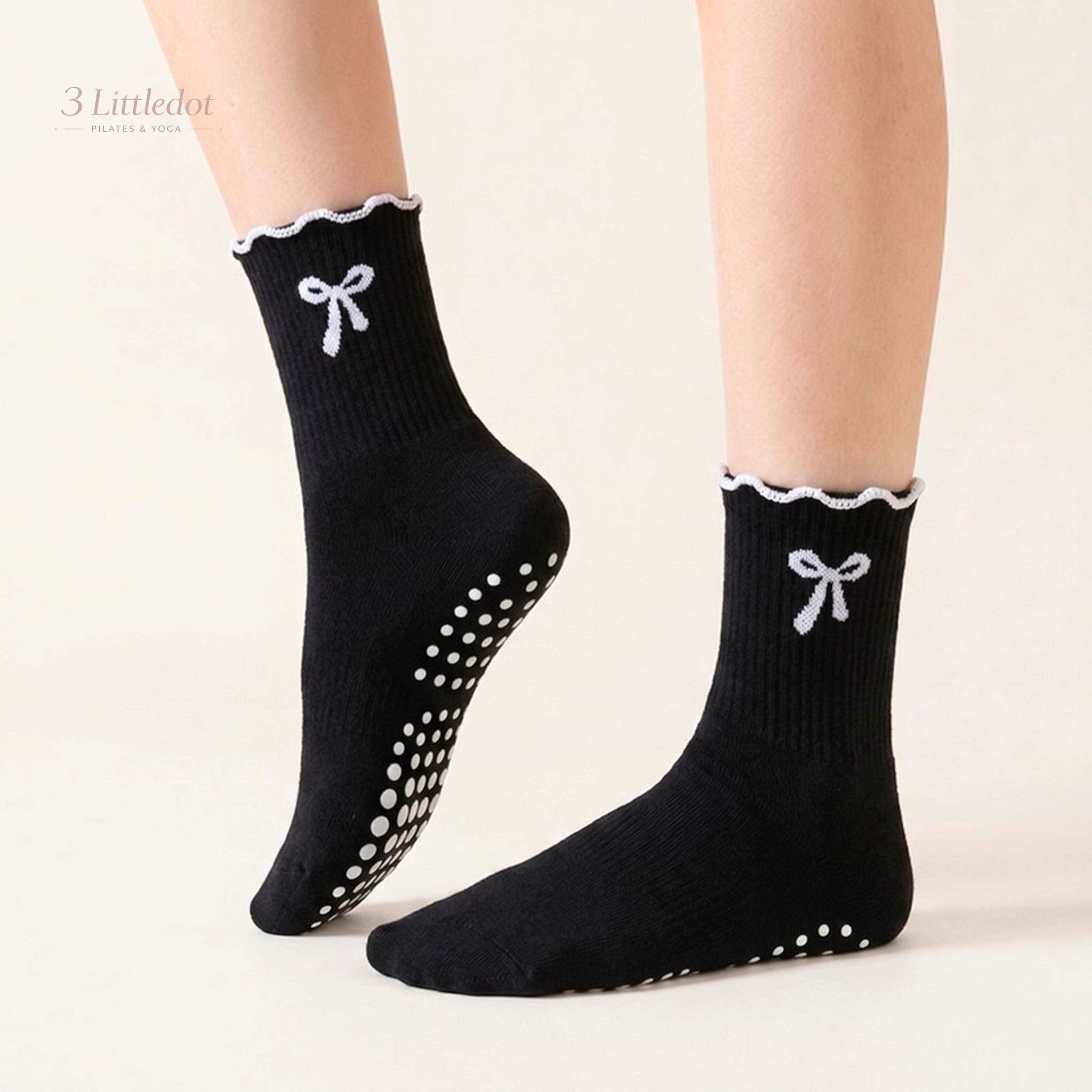 Little Joy | Ruffle Ribbon Crew Grip Socks