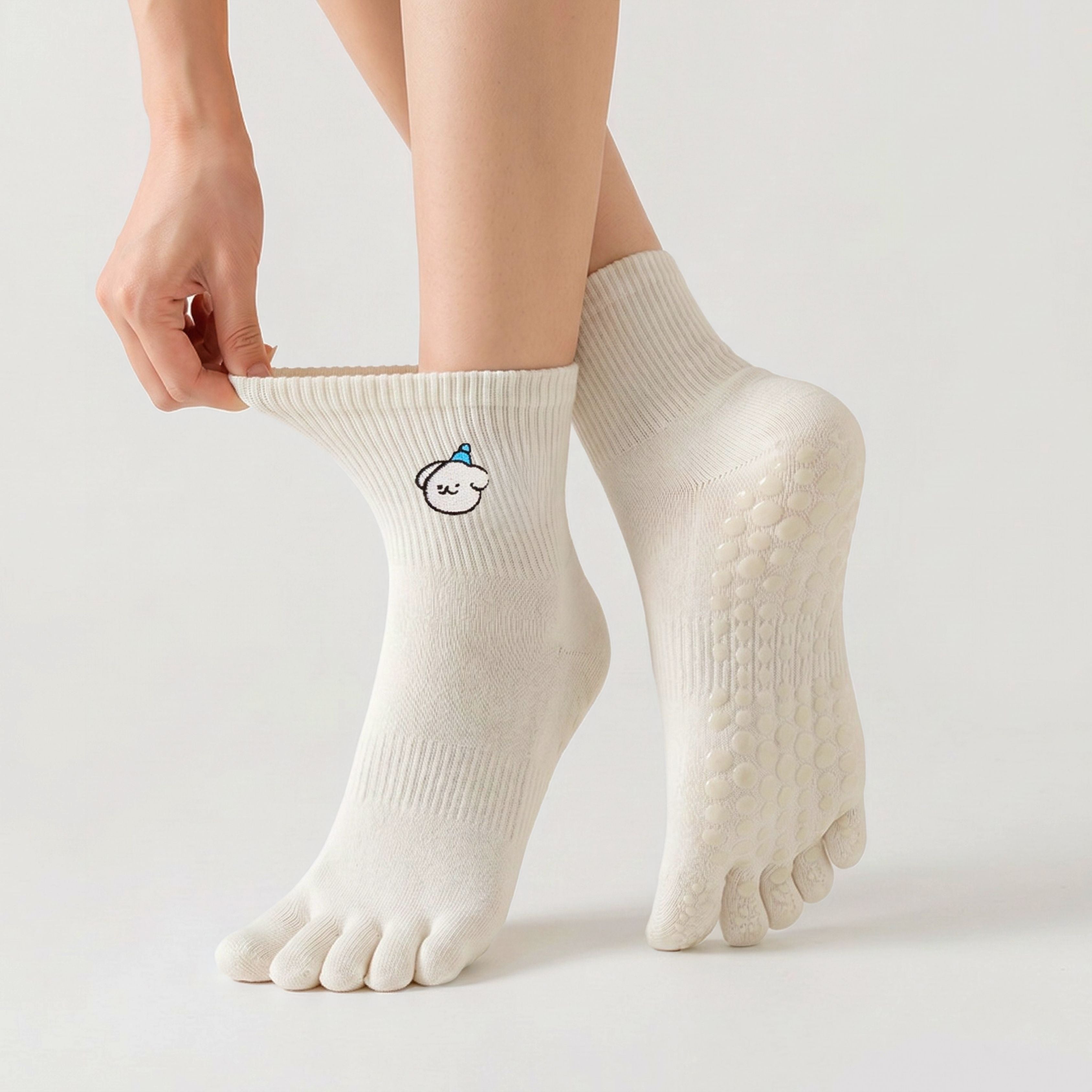 Little Joy | 5-toe Crew Grip Socks