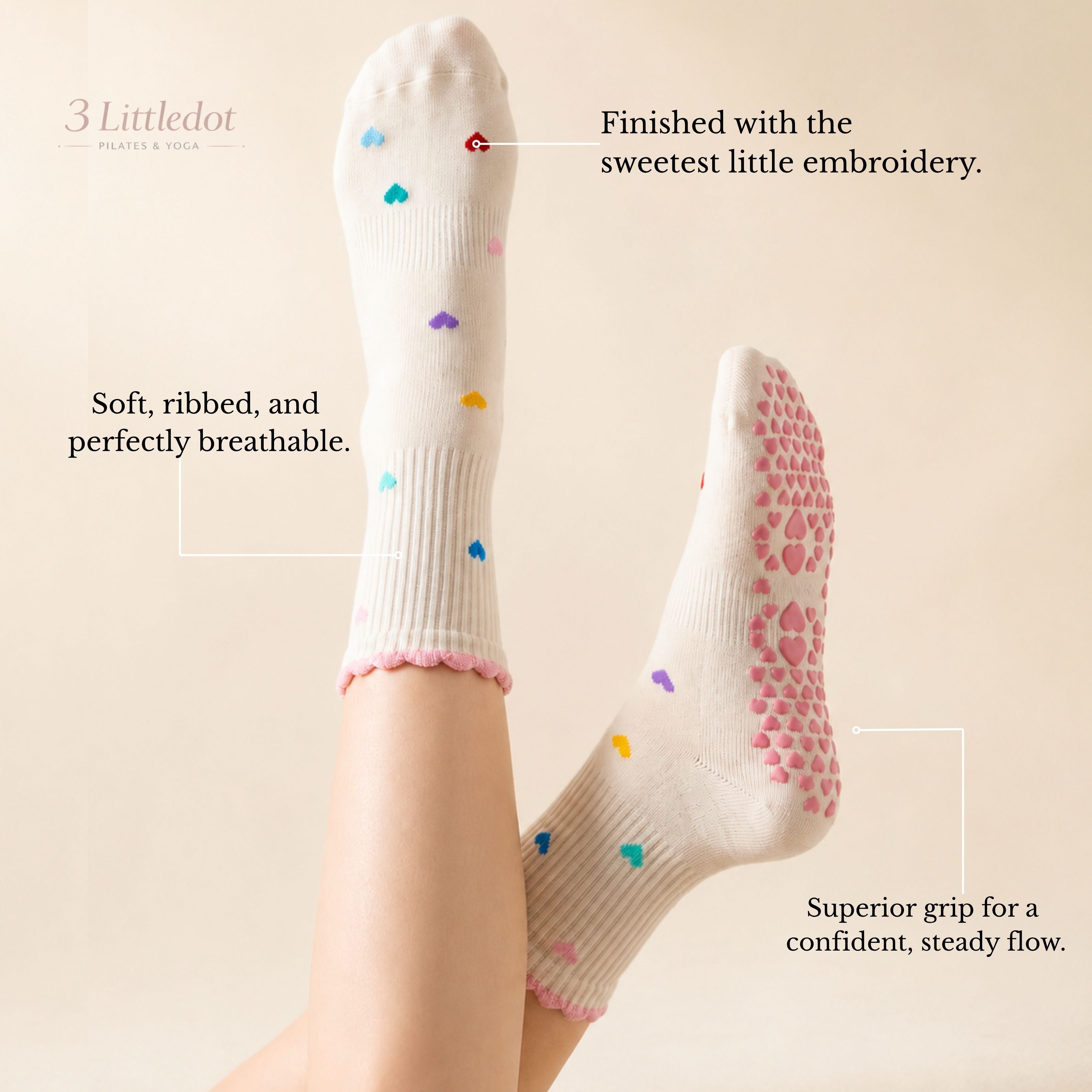 Little Joy | 'Multi Love' Crew Grip Socks
