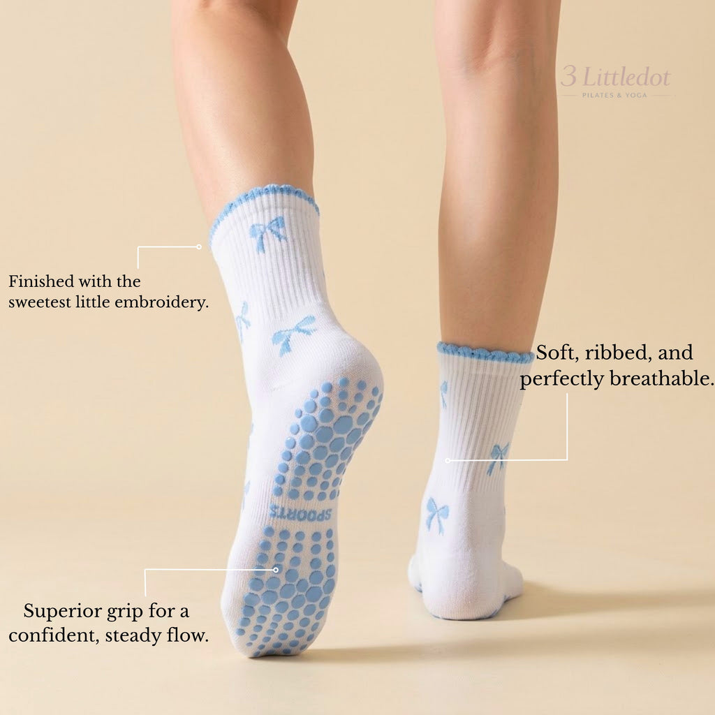 Little Joy | 'Blue Frequency' Crew Grip Socks