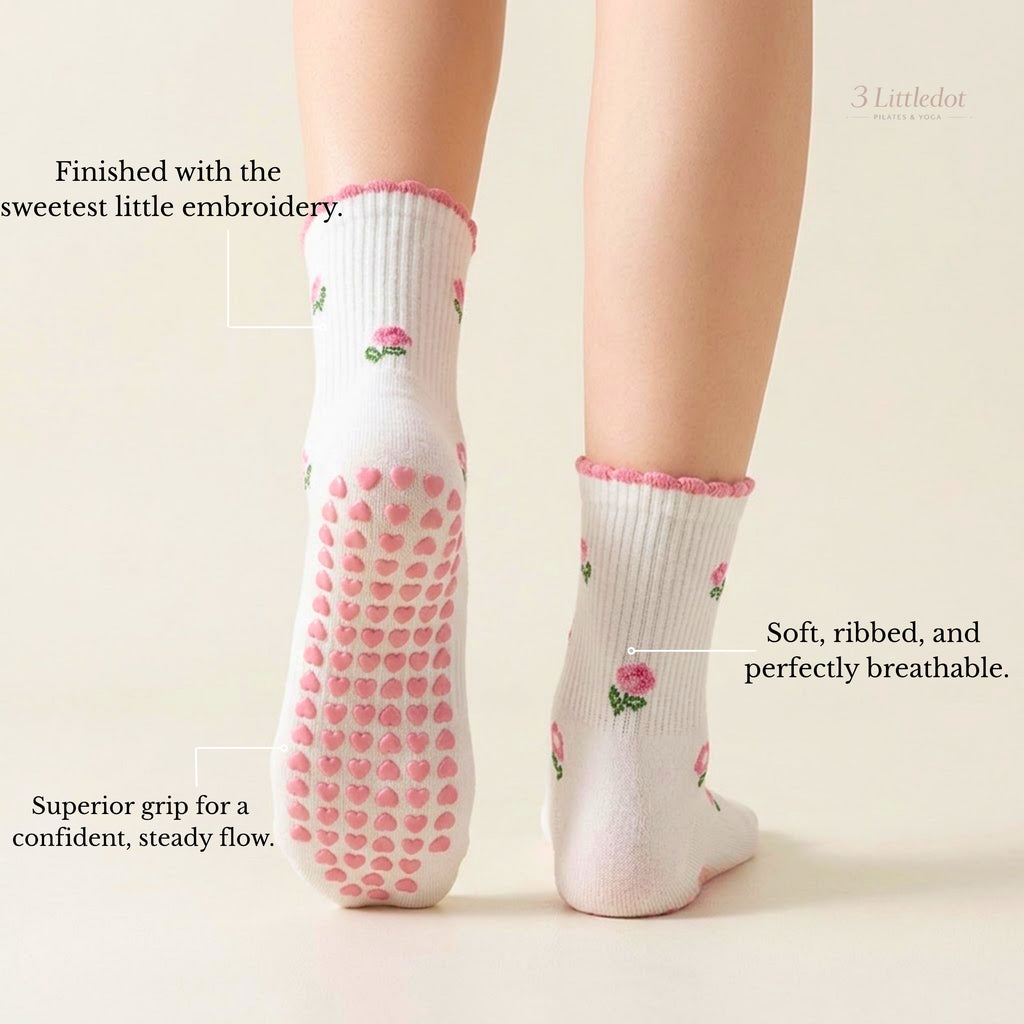 Little Joy | Tiny Motif Crew Grip Socks