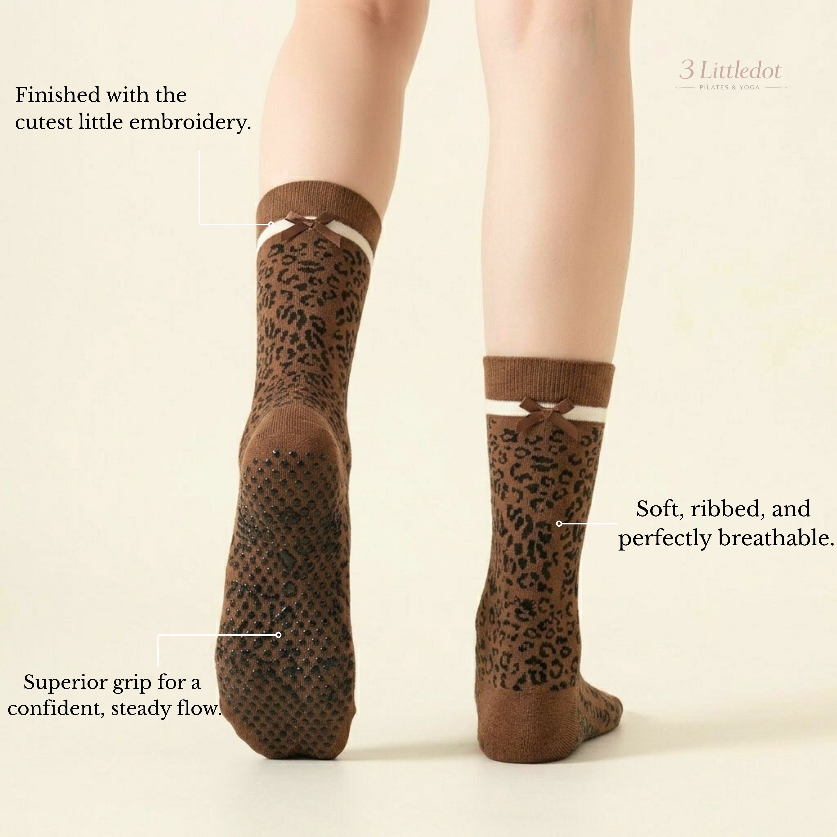Studio Grace | Wildcat Stripe Crew Grip Socks