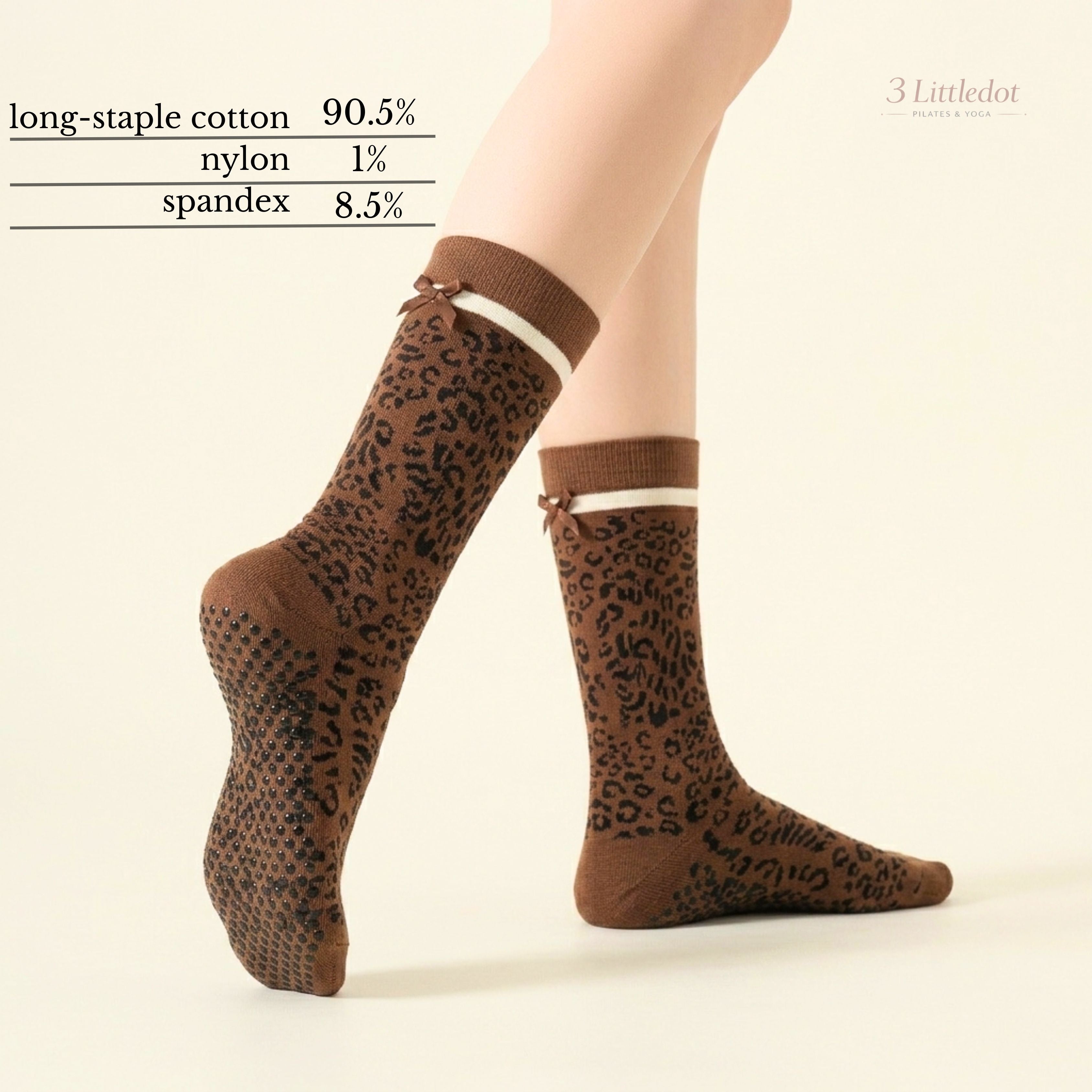 Studio Grace | Wildcat Stripe Crew Grip Socks