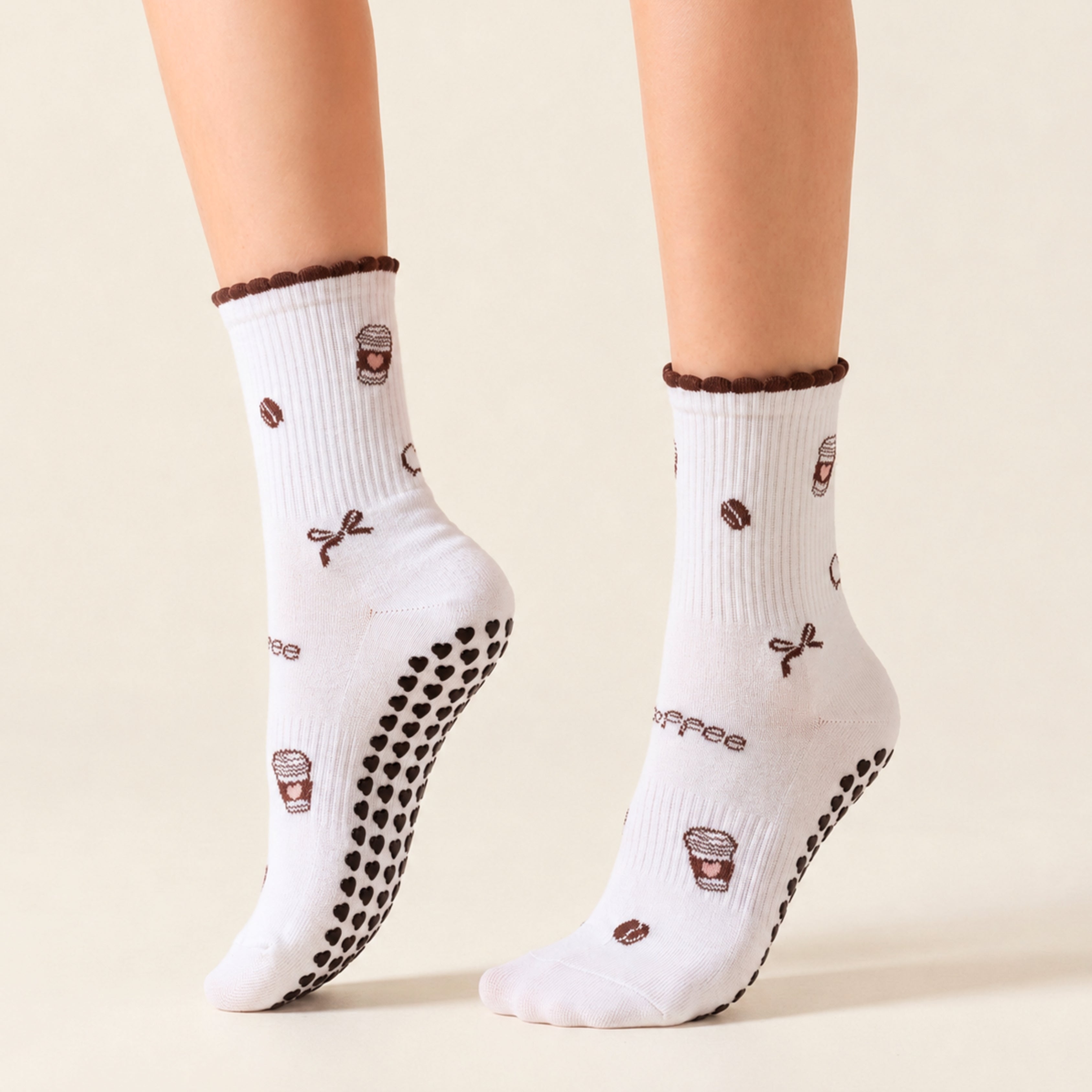 Little Joy | Tiny Motif Crew Grip Socks