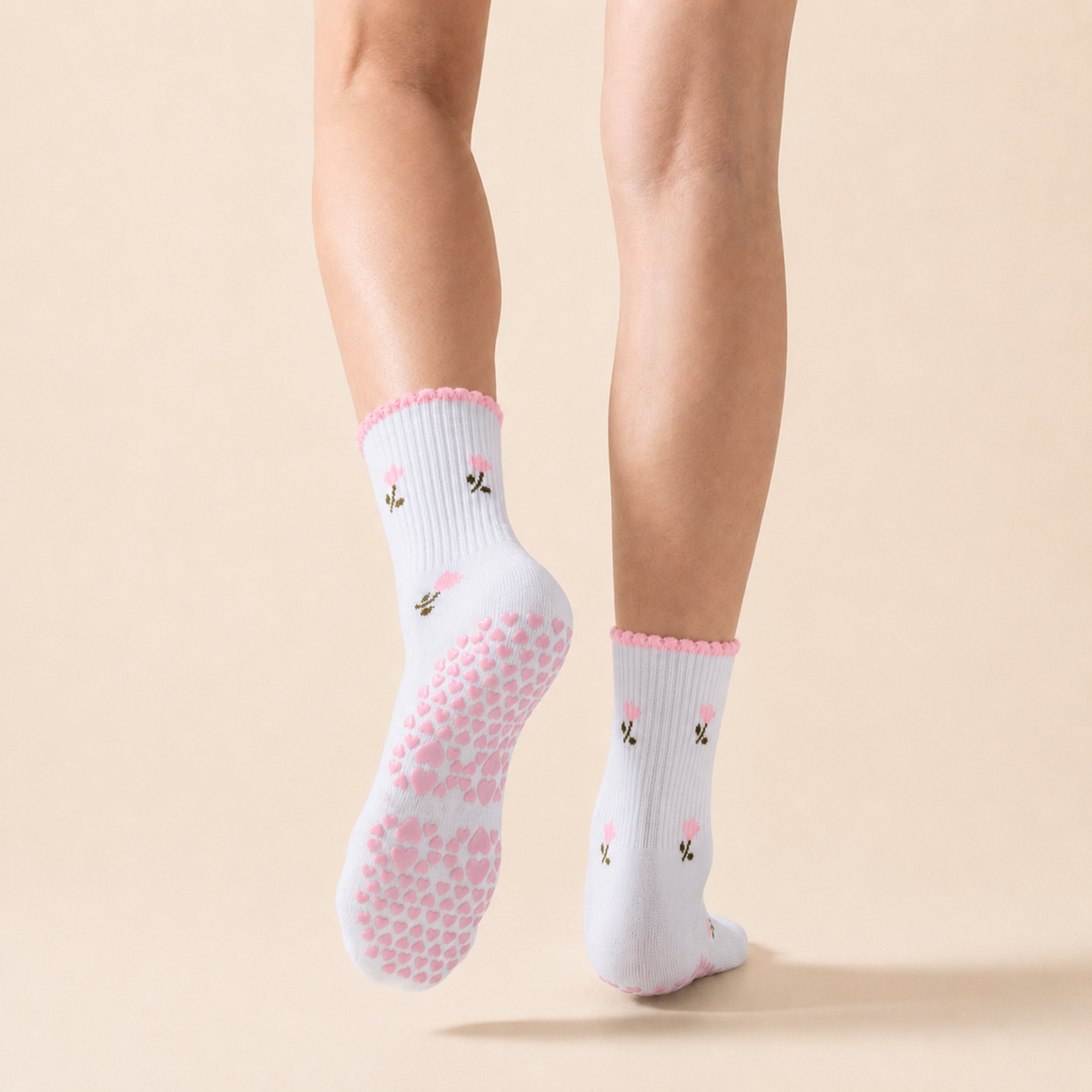 Little Joy | Tiny Motif Crew Grip Socks