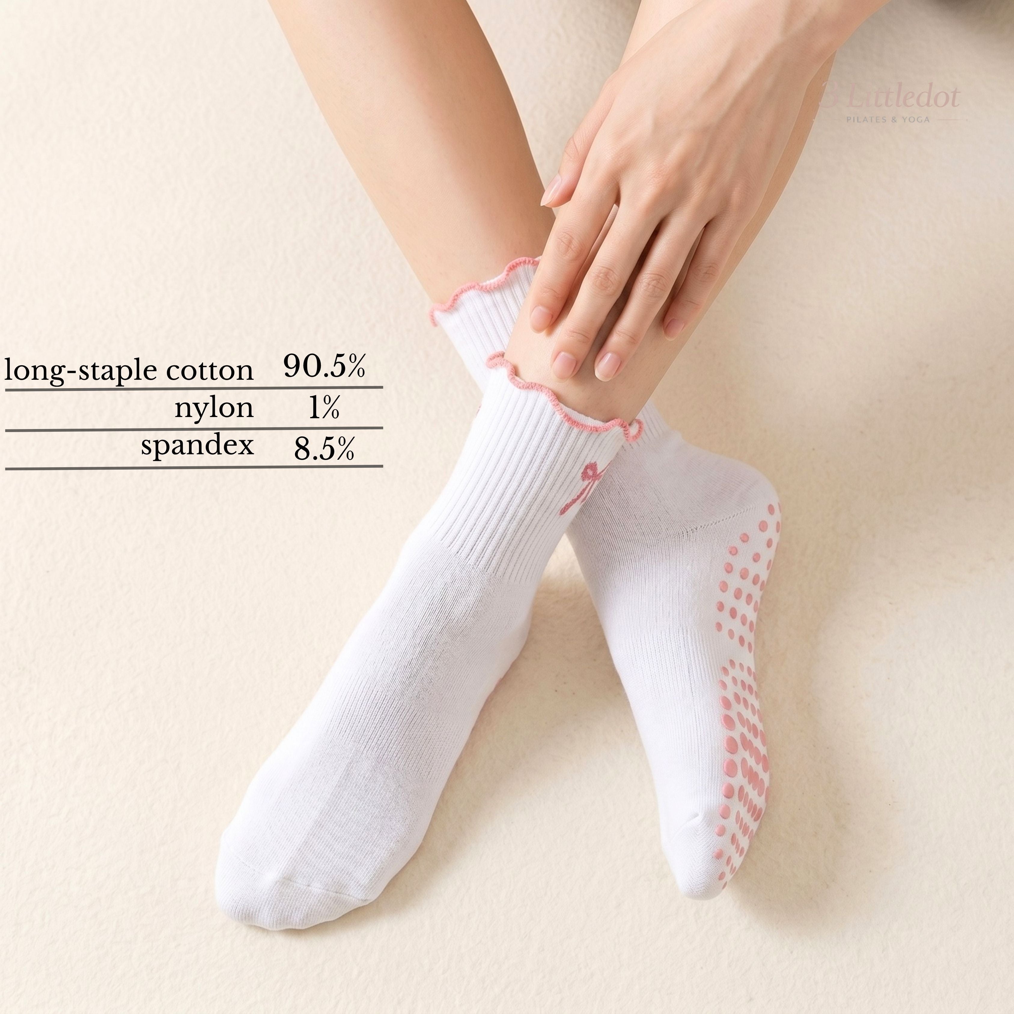 Little Joy | Ruffle Ribbon Crew Grip Socks
