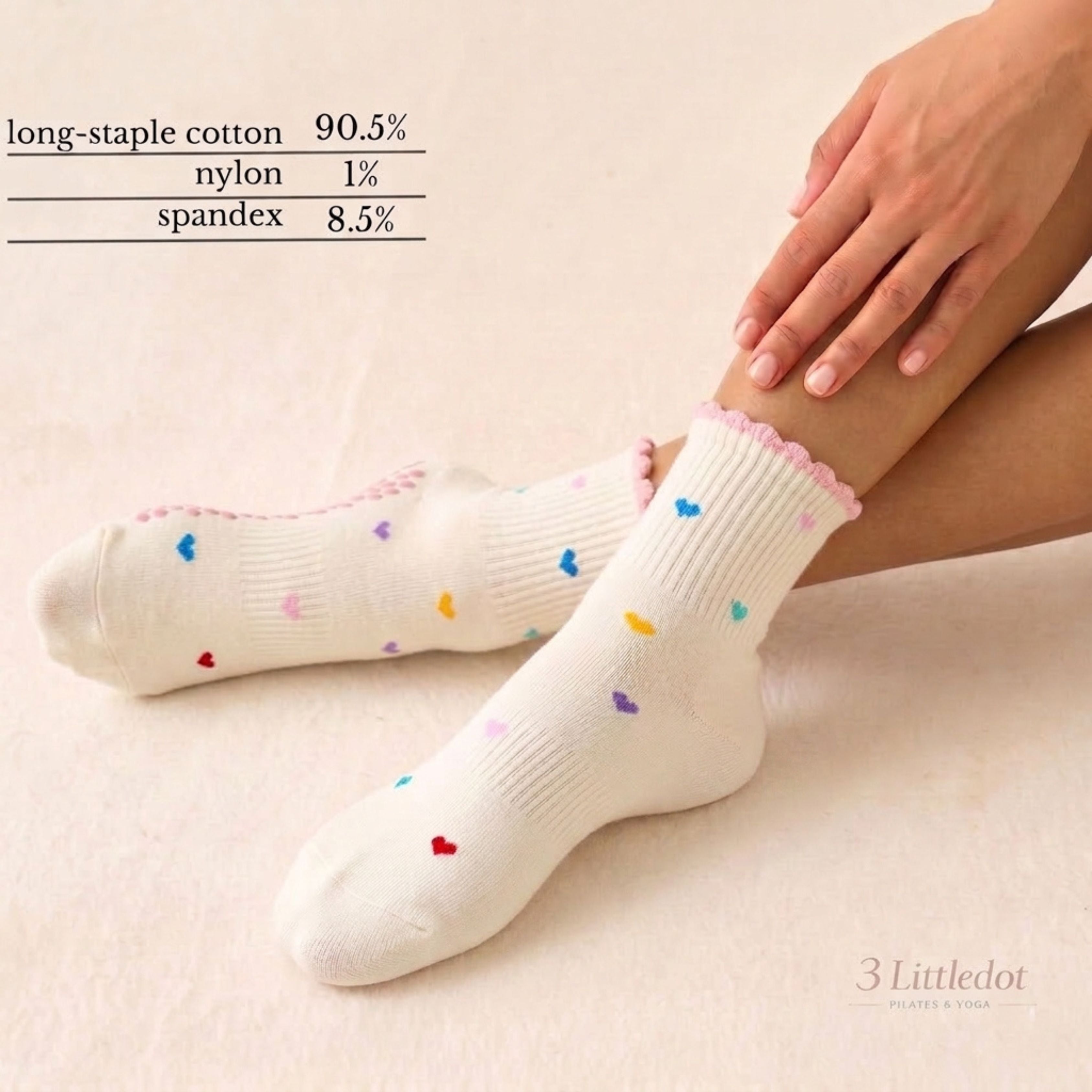 Little Joy | 'Multi Love' Crew Grip Socks