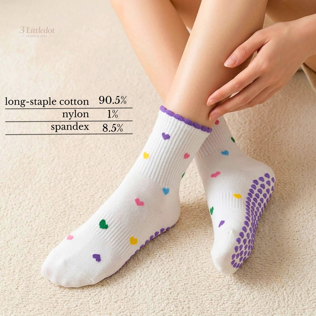 Little Joy | Tiny Motif Crew Grip Socks