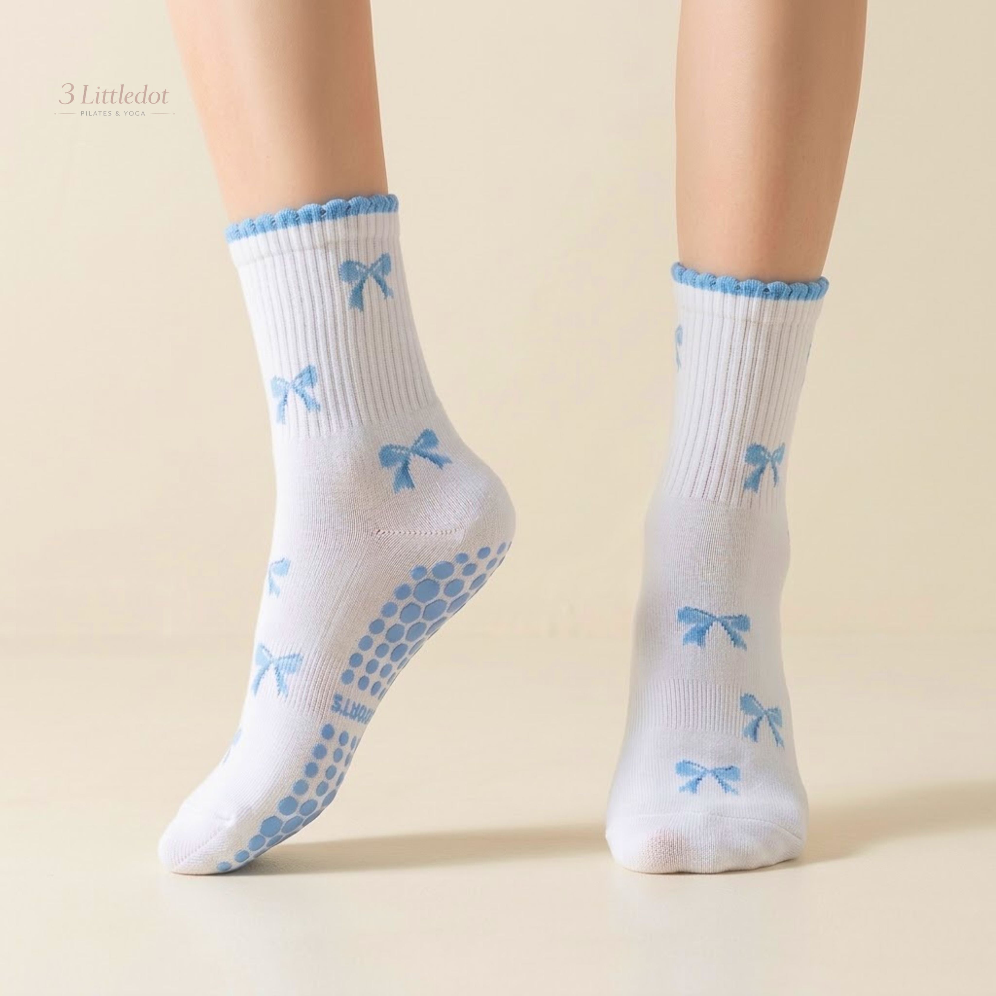 Little Joy | 'Blue Frequency' Crew Grip Socks