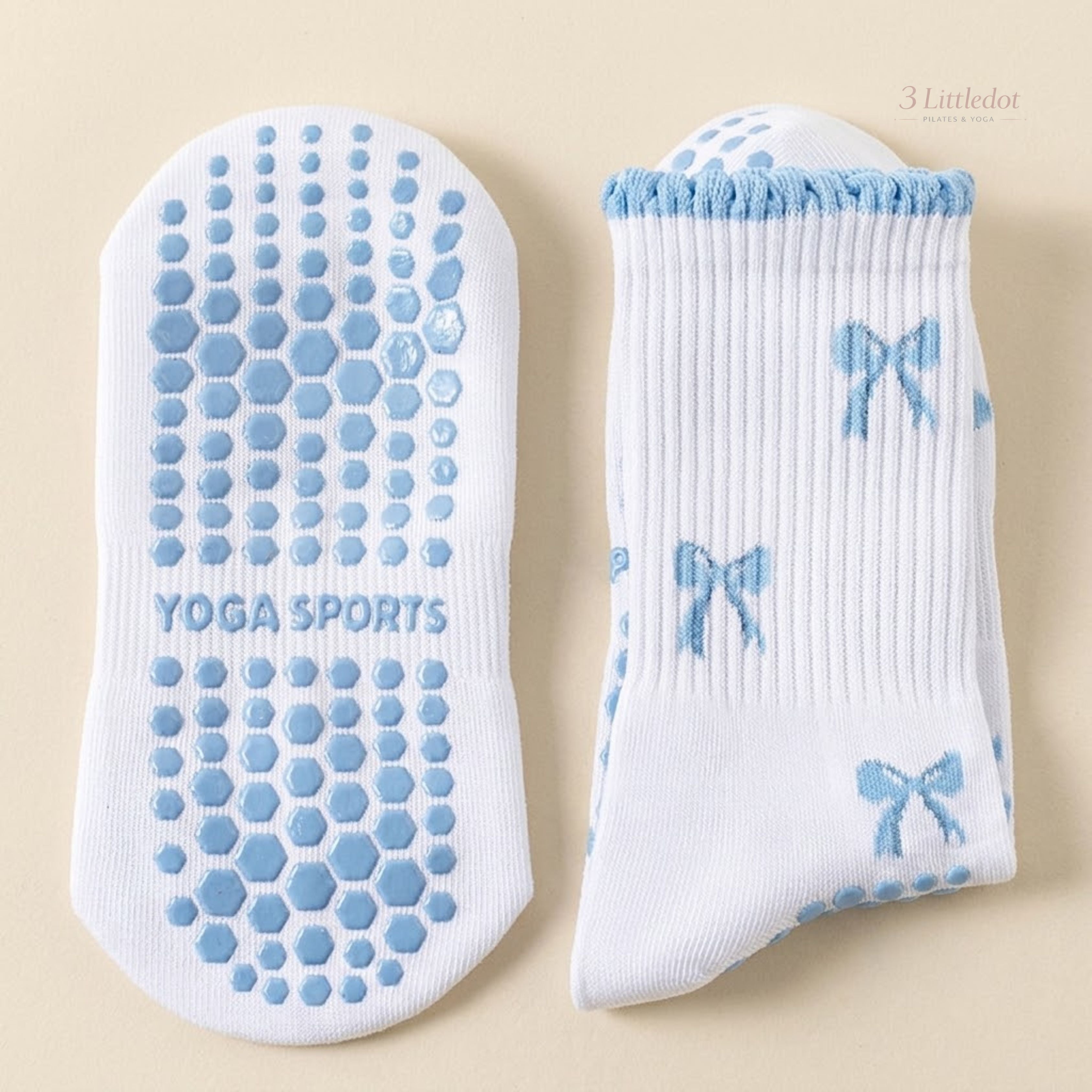 Little Joy | 'Blue Frequency' Crew Grip Socks