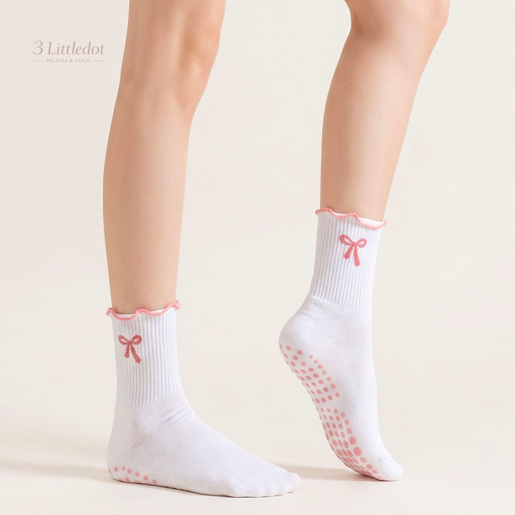Little Joy | Ruffle Ribbon Crew Grip Socks