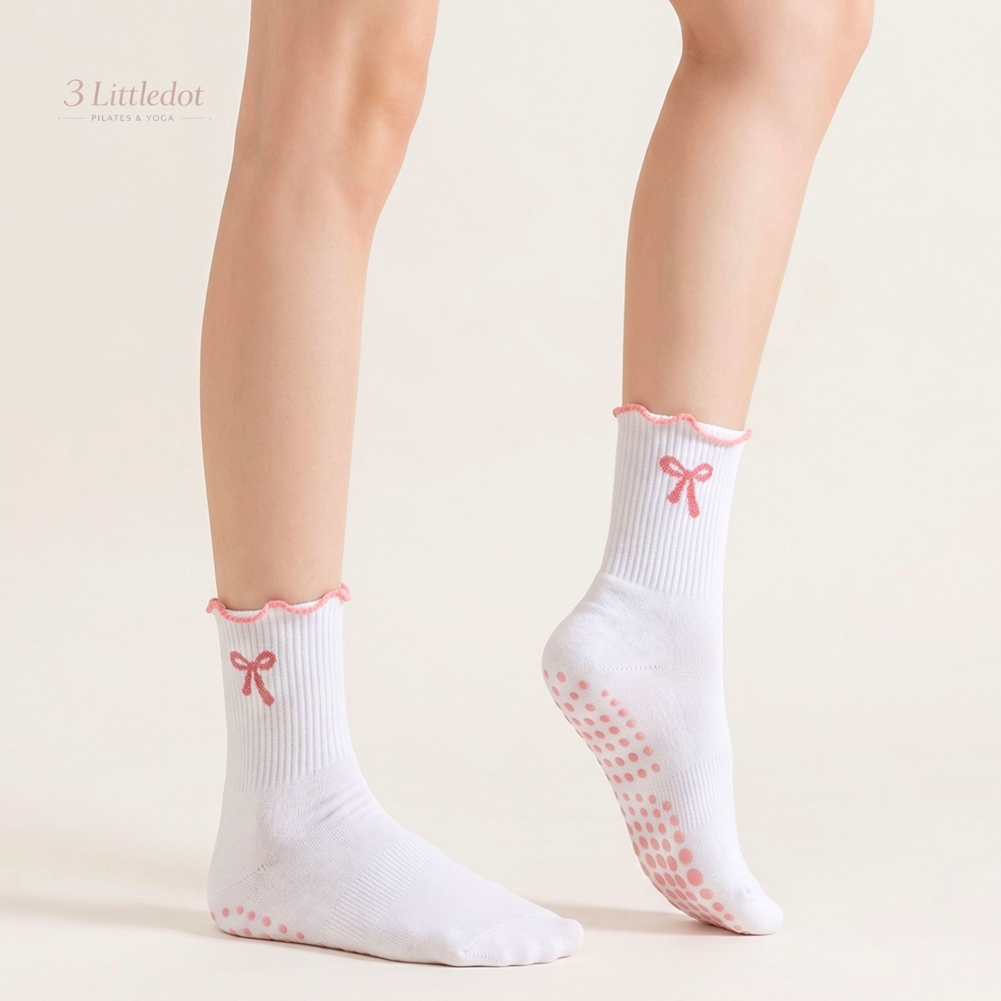 Little Joy | Ruffle Ribbon Crew Grip Socks