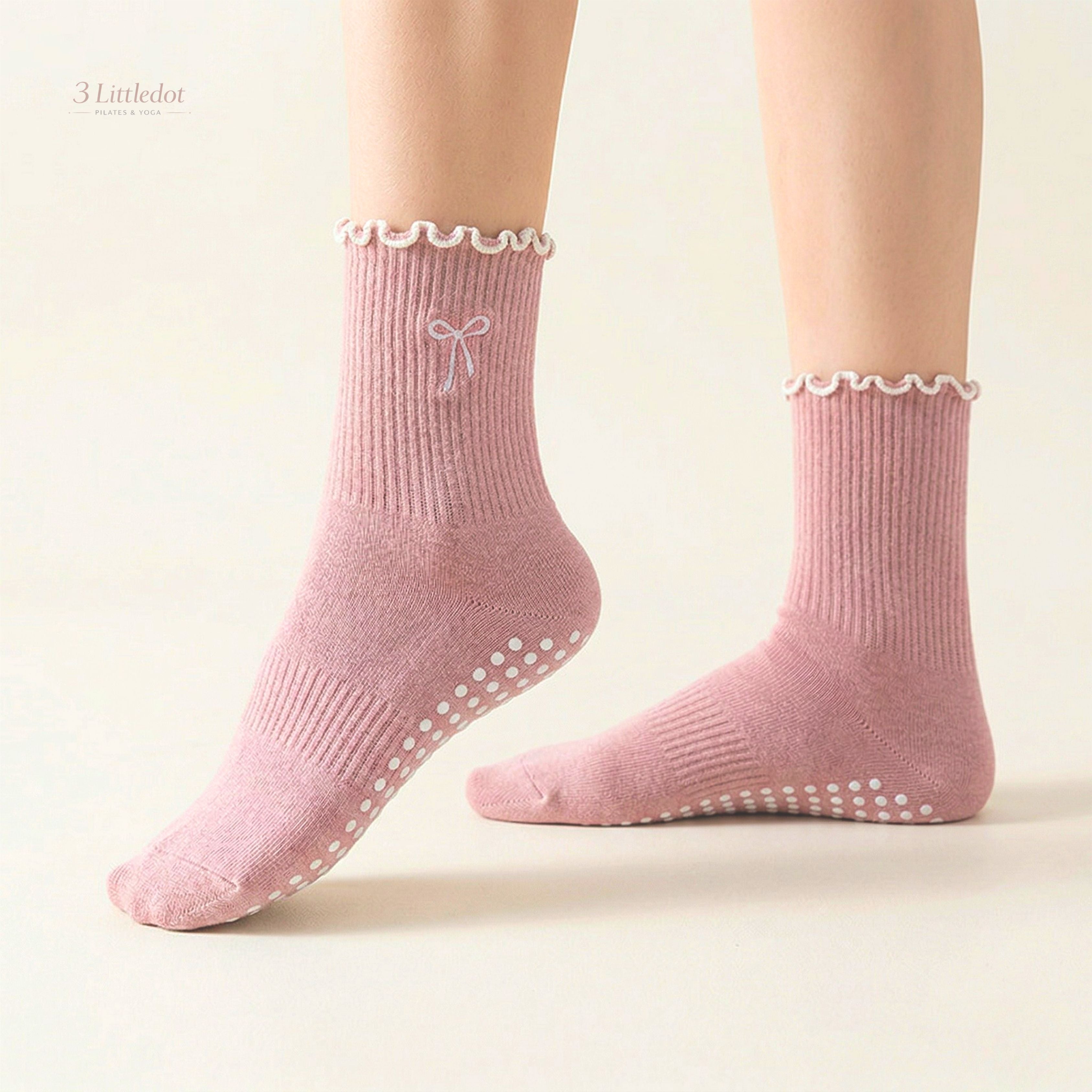 Little Joy | Ruffle Ribbon Crew Grip Socks