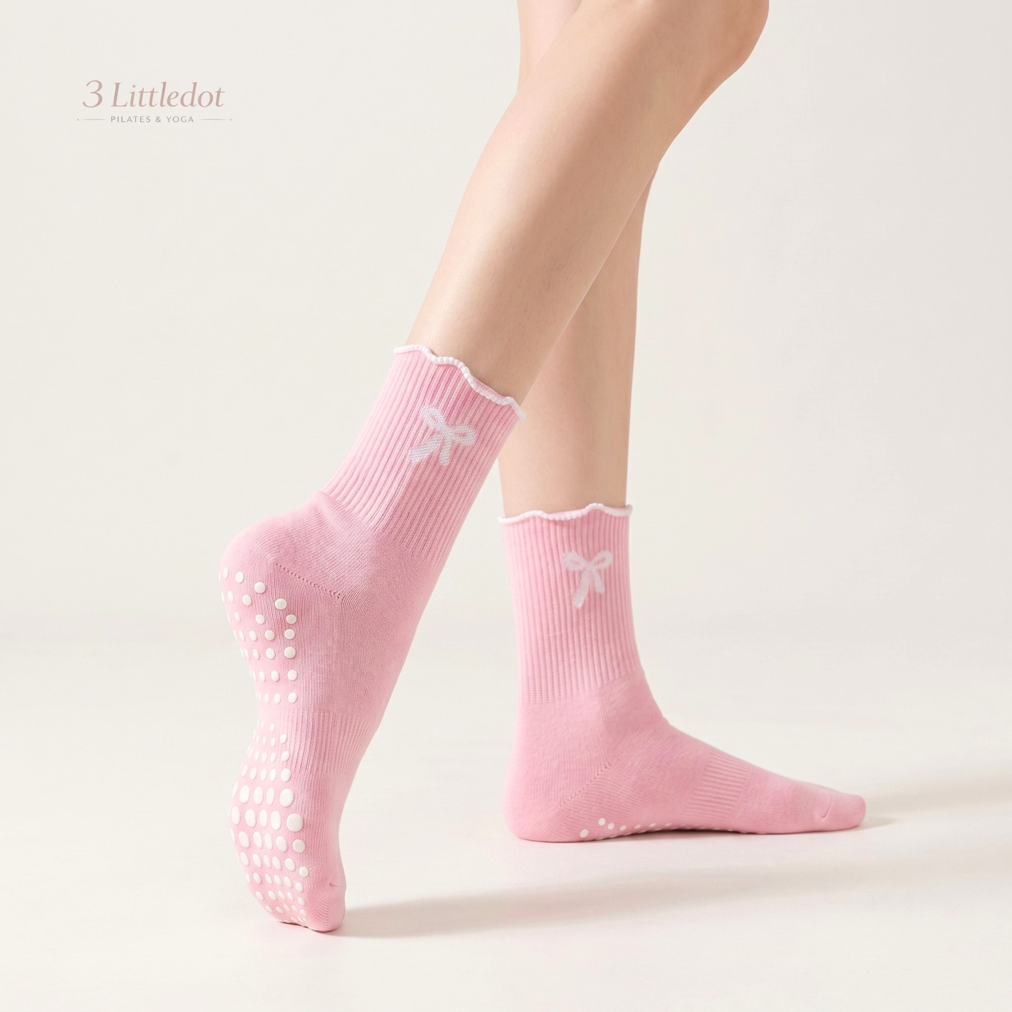 Little Joy | Ruffle Ribbon Crew Grip Socks