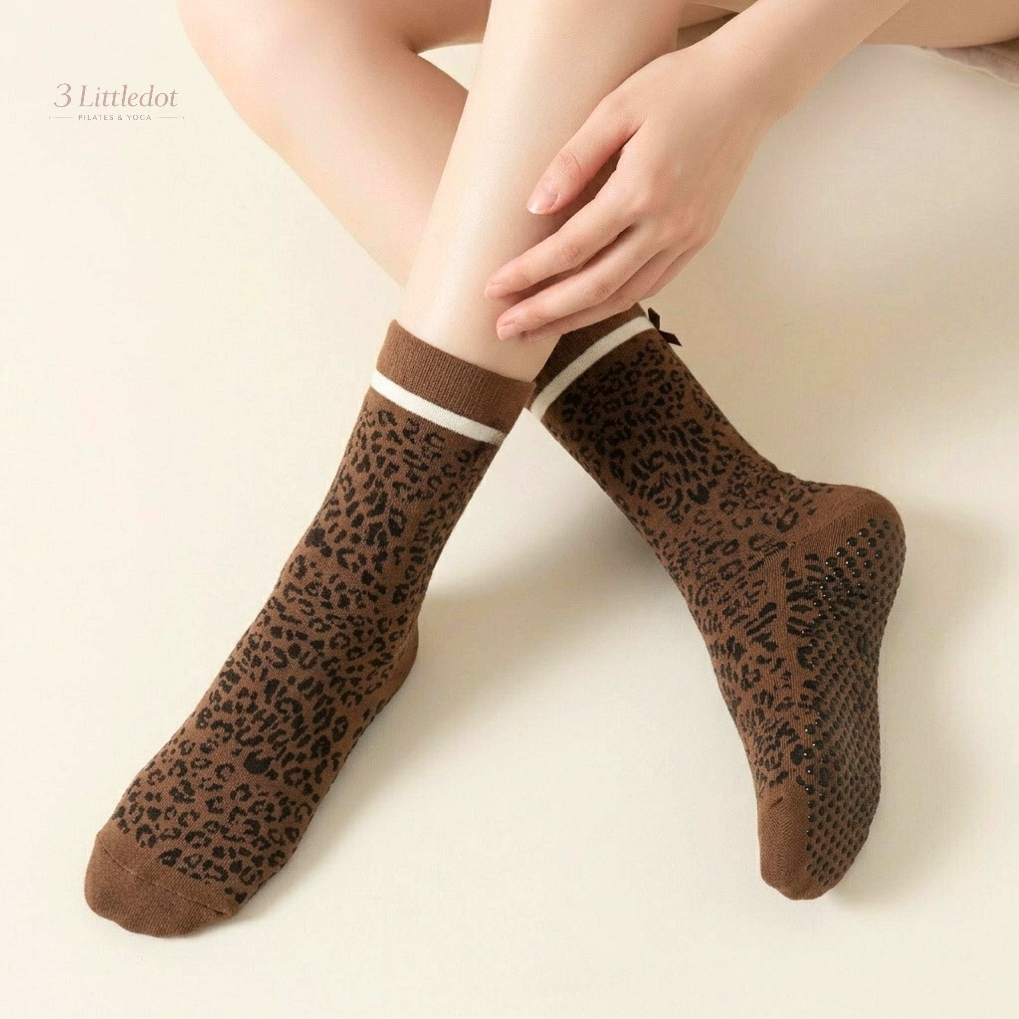 Studio Grace | Wildcat Stripe Crew Grip Socks
