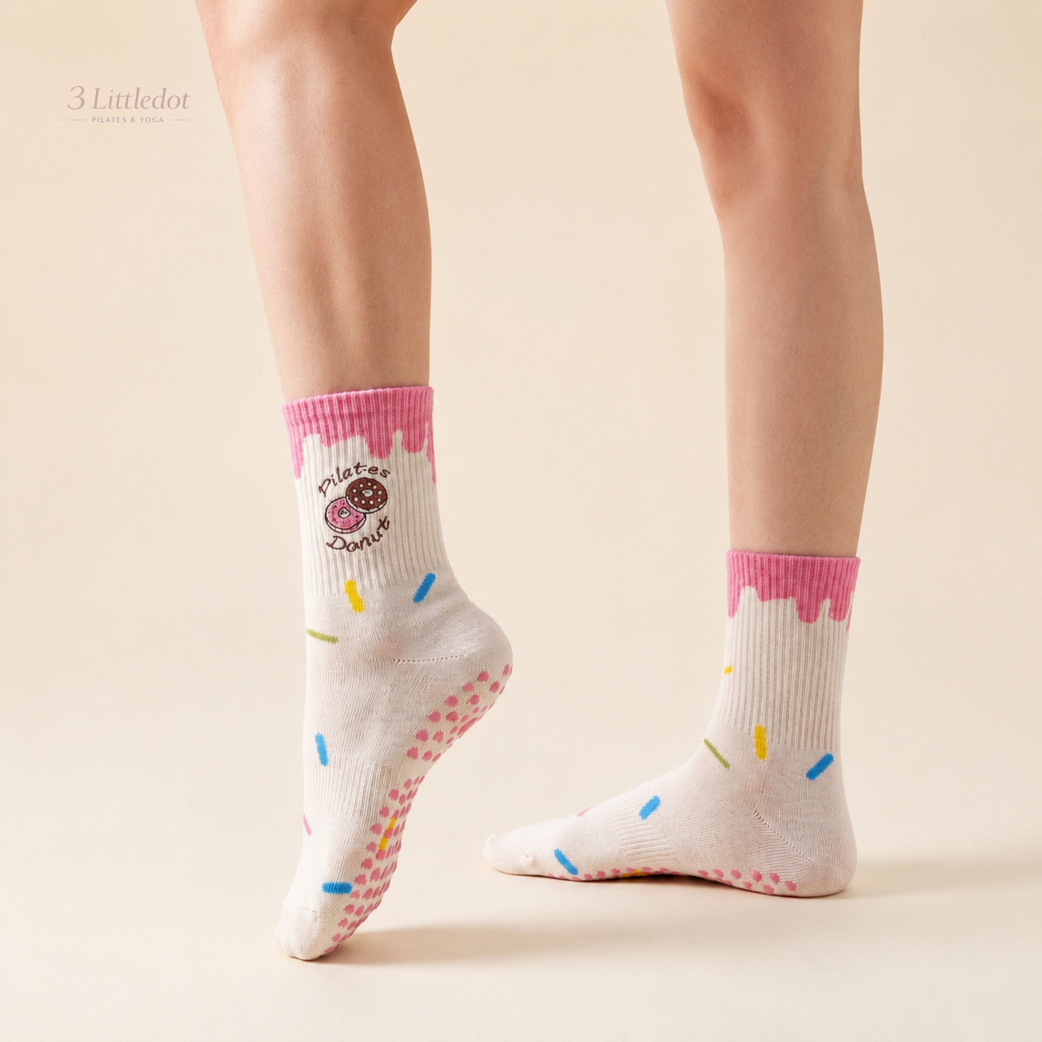 Little Joy | 'Strawberry Donut' Crew Grip Socks