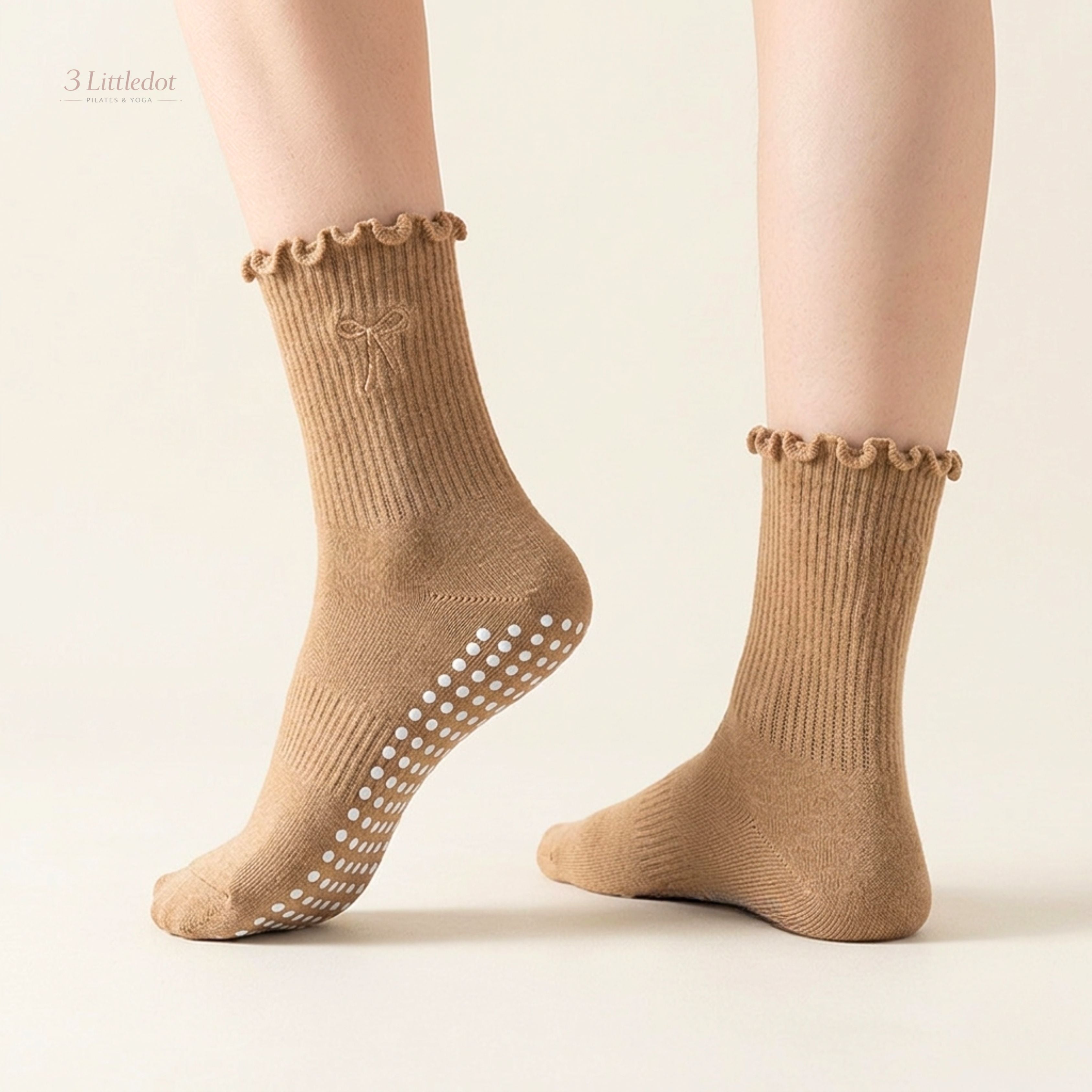 Little Joy | Ruffle Ribbon Crew Grip Socks