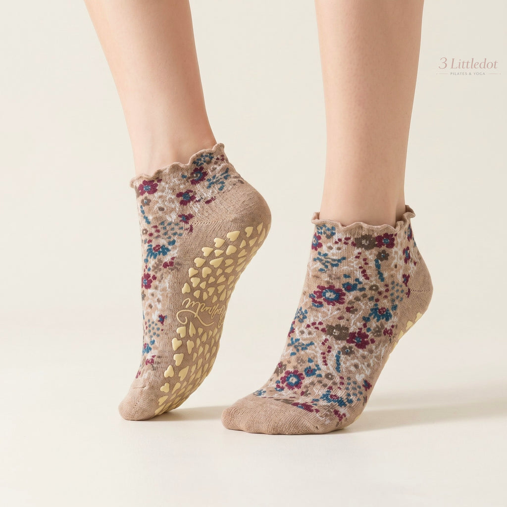 Studio Grace | ‘Vintage Bloom’ Low-Cut Grip Socks