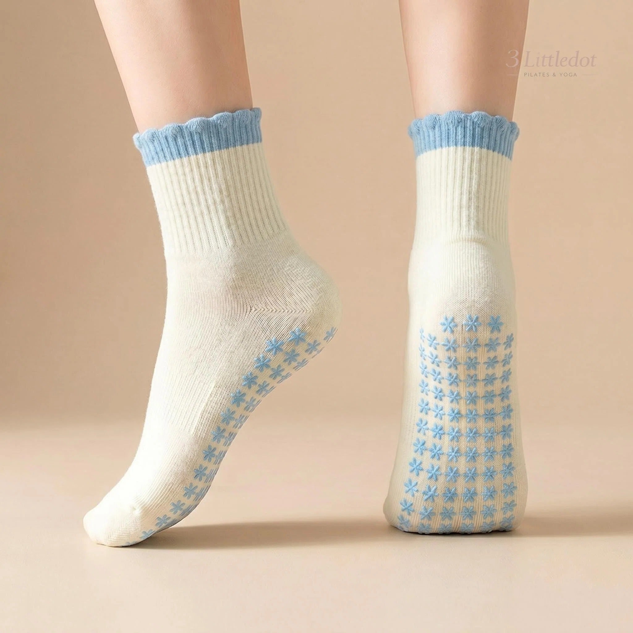 Varsity Club | Soft Stripe Crew Grip Socks