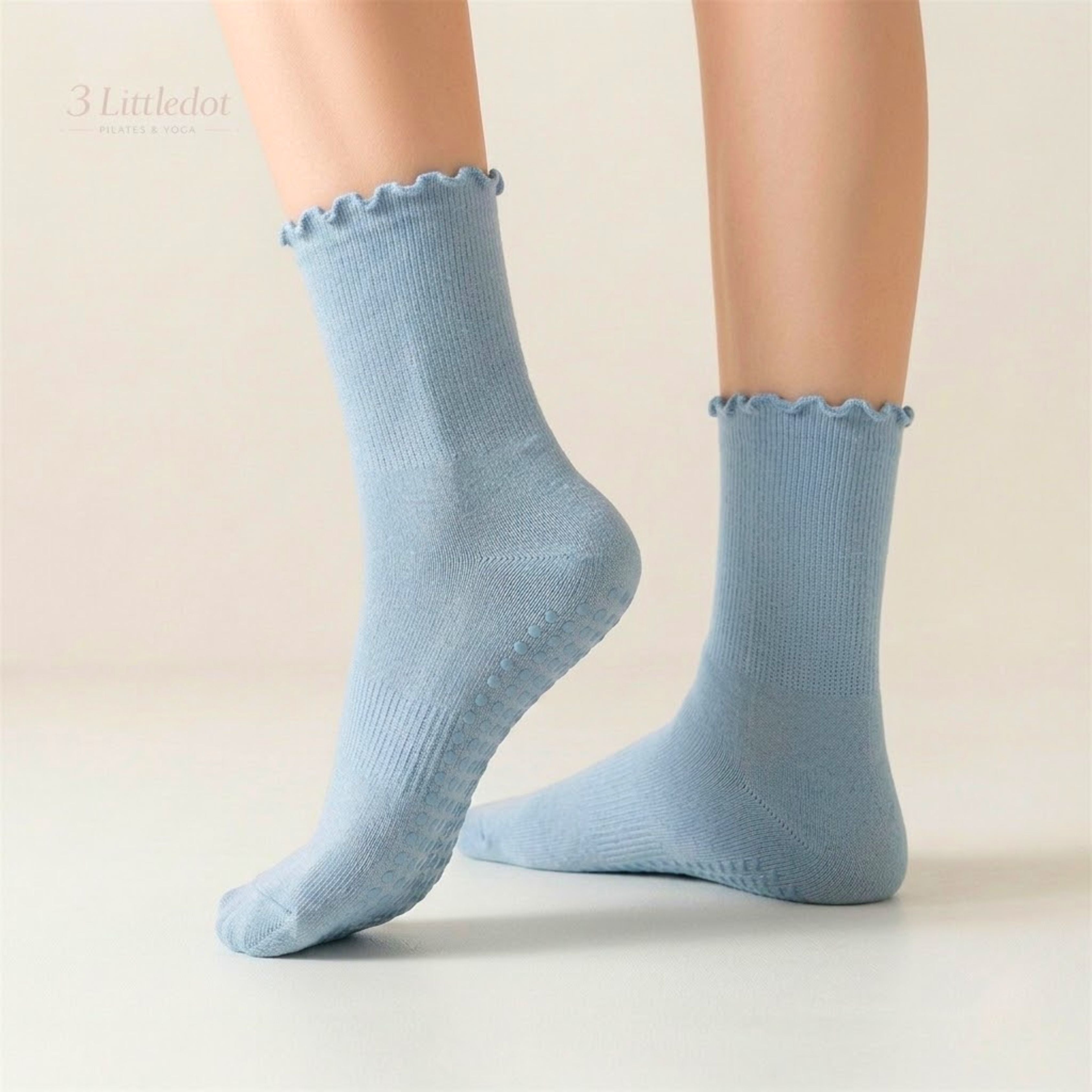 Everyday Dot | Ruffle Crew-Grip Socks
