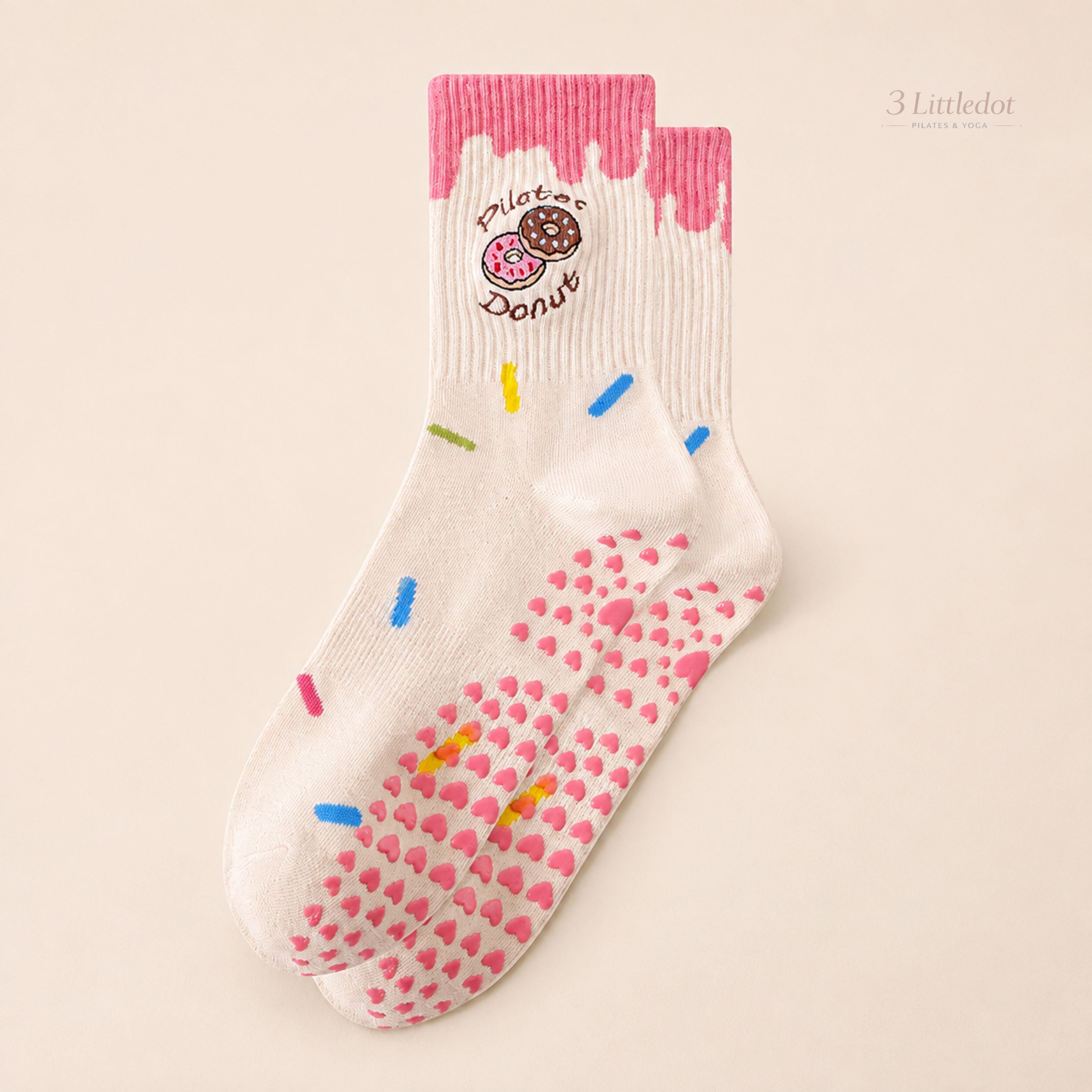 Little Joy | 'Strawberry Donut' Crew Grip Socks