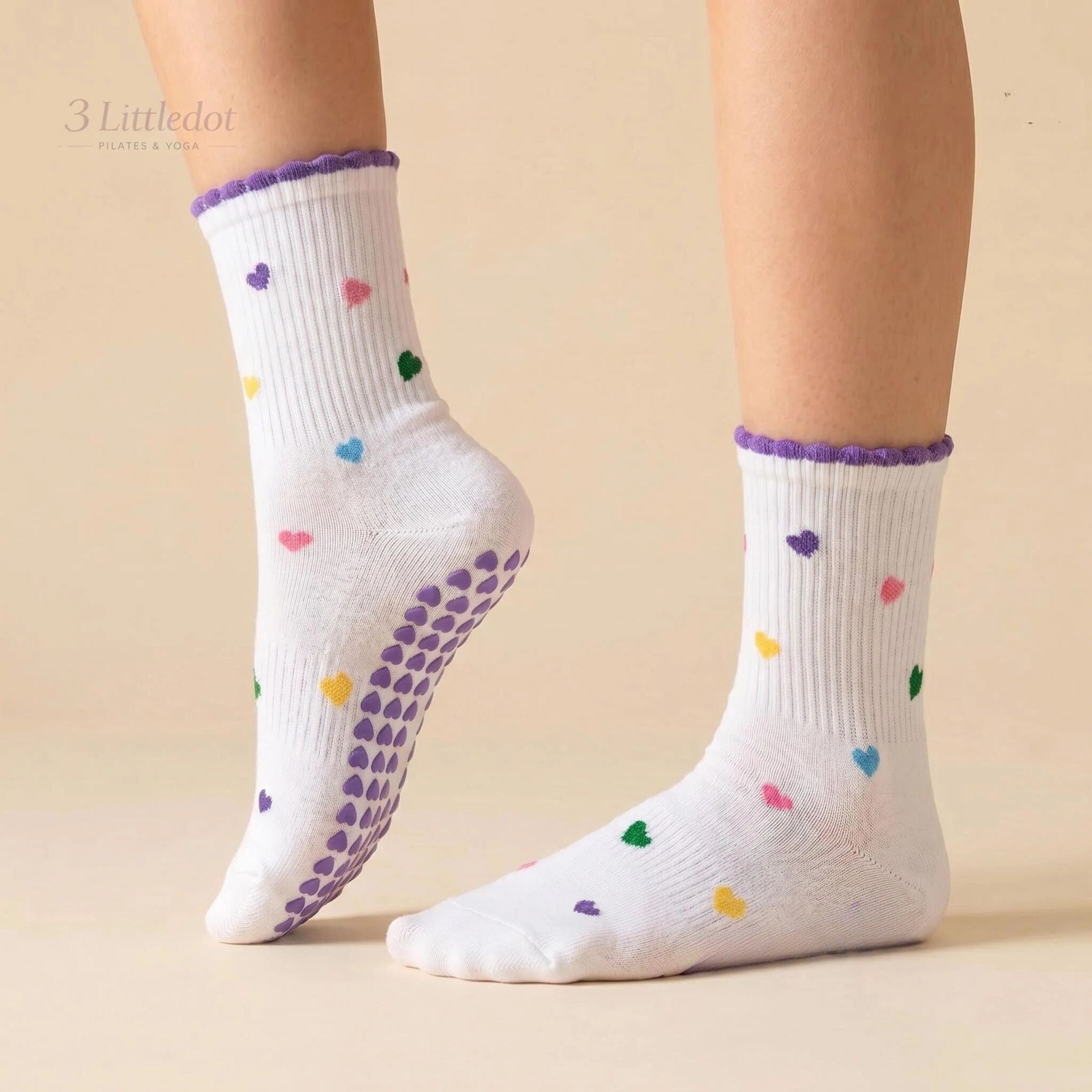 Little Joy | Tiny Motif Crew Grip Socks