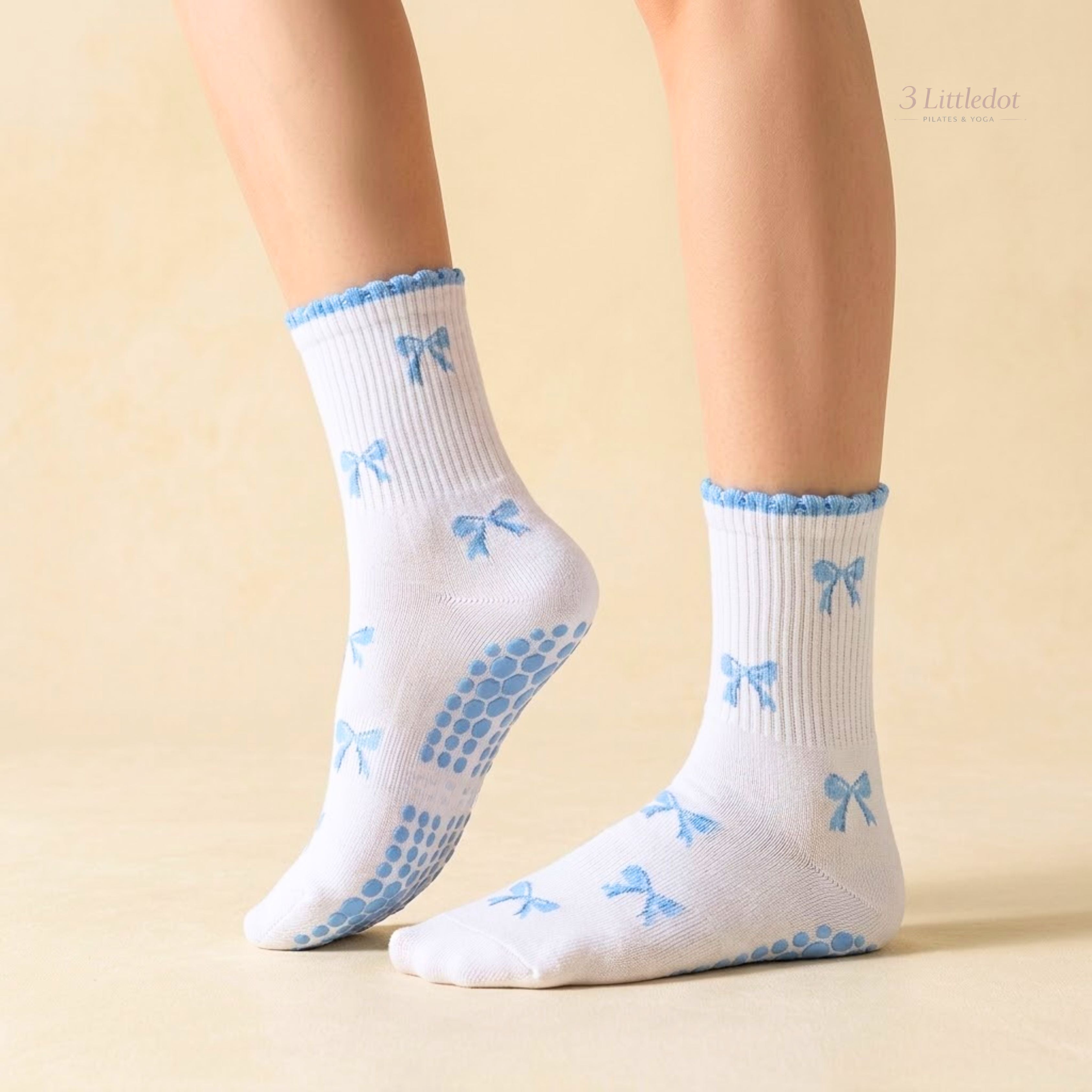 Little Joy | 'Blue Frequency' Crew Grip Socks