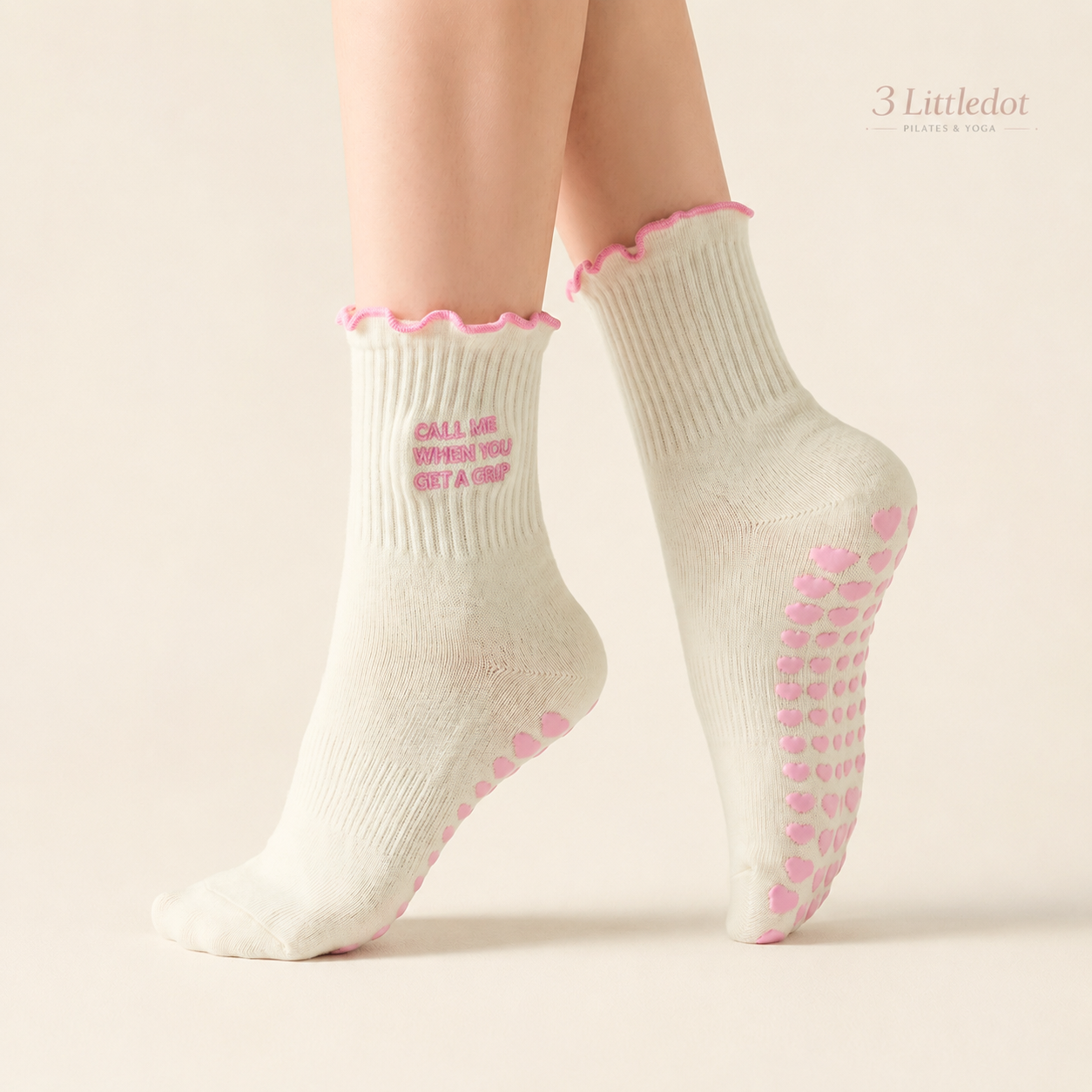 Varsity Club | Soft Stripe Crew Grip Socks
