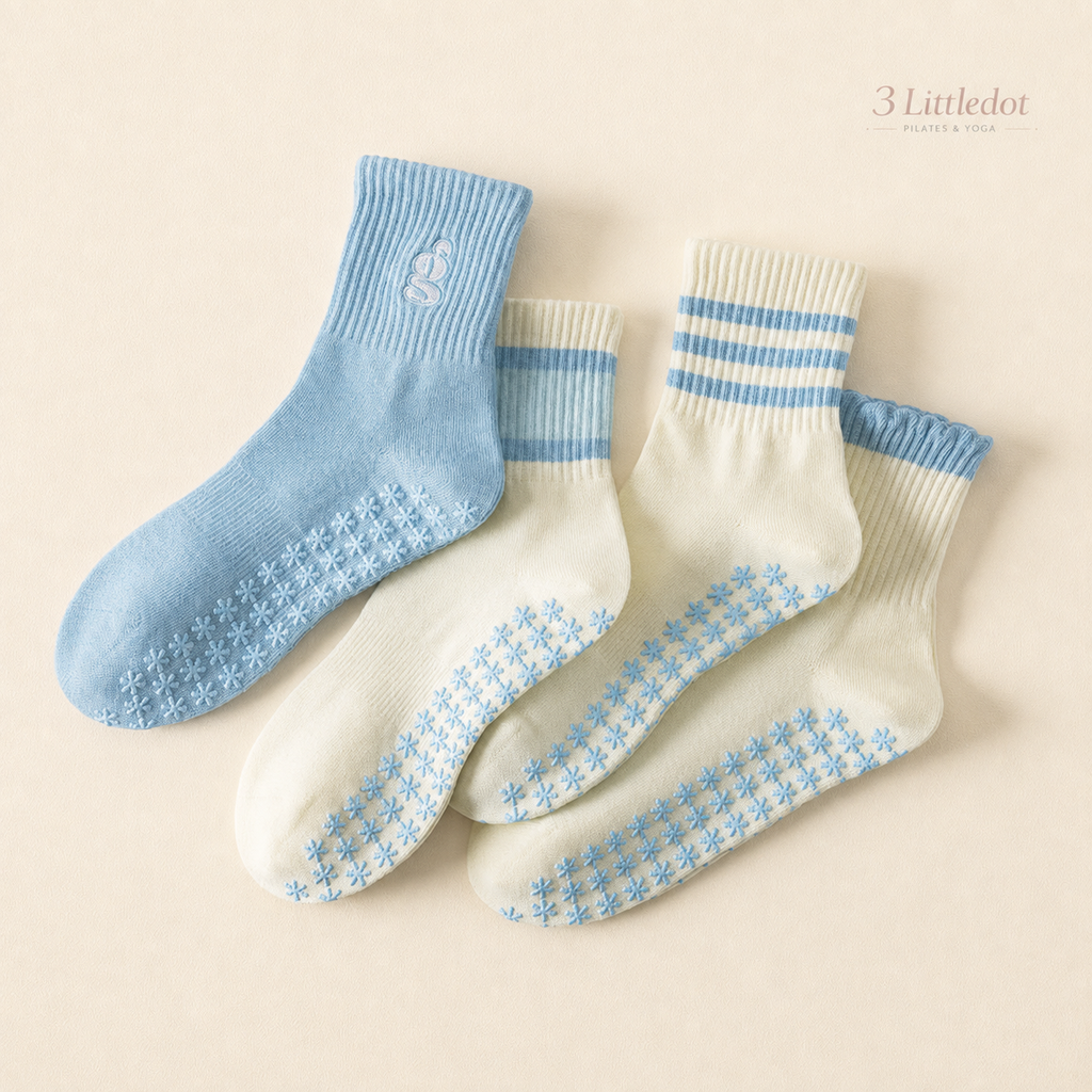 Varsity Club | Soft Stripe Crew Grip Socks