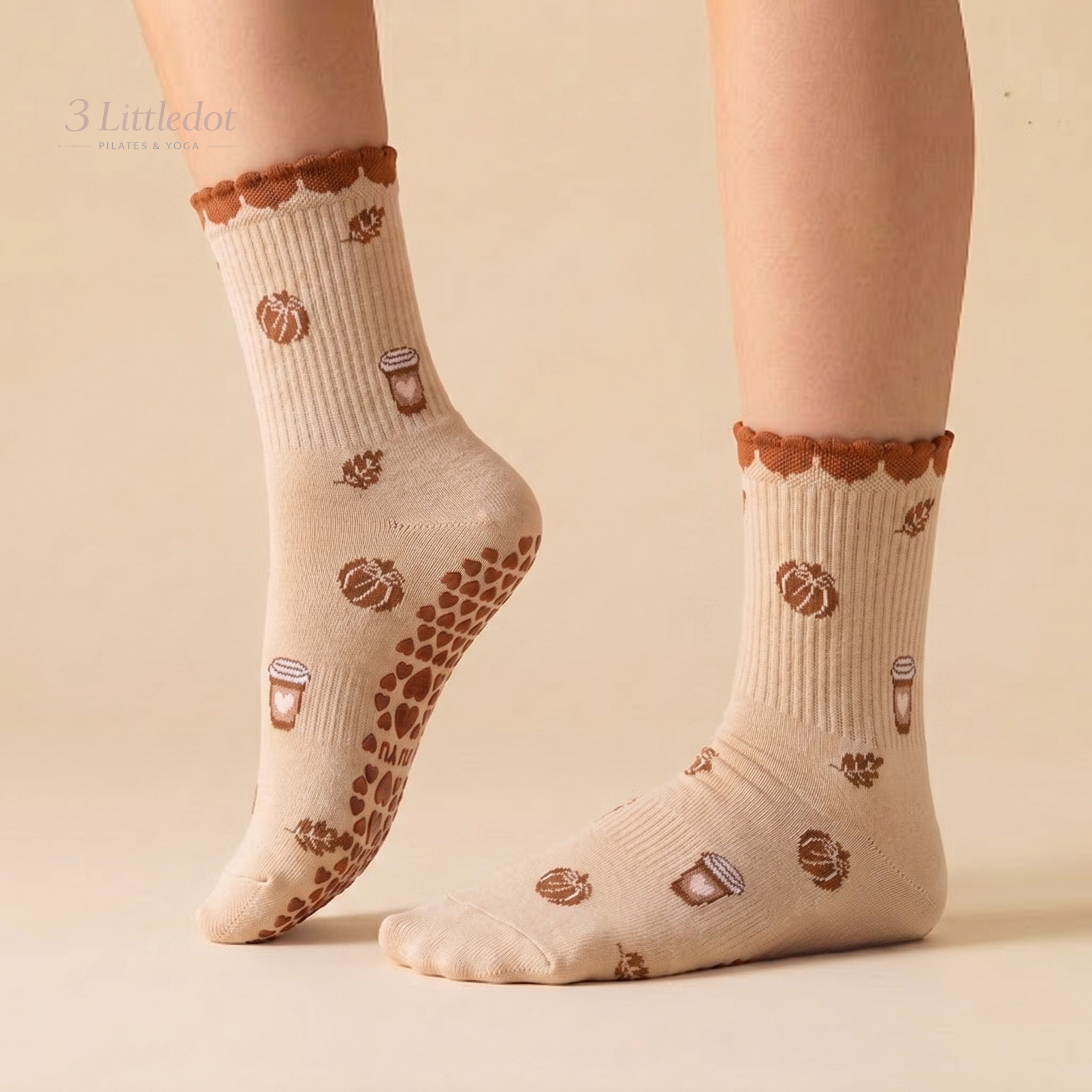 Little Joy | Tiny Motif Crew Grip Socks